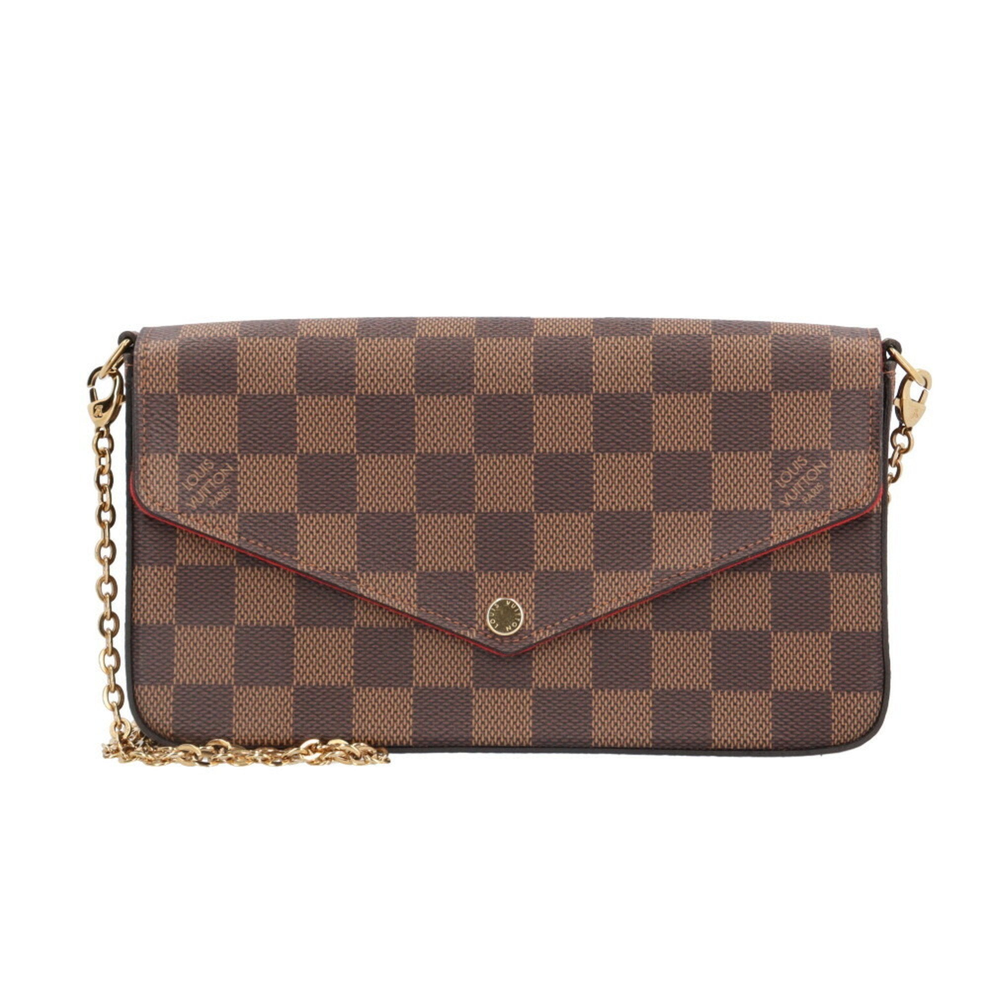 Louis Vuitton Brown Damier Canvas Pochette Shoulder Bag (Pre-Owned)