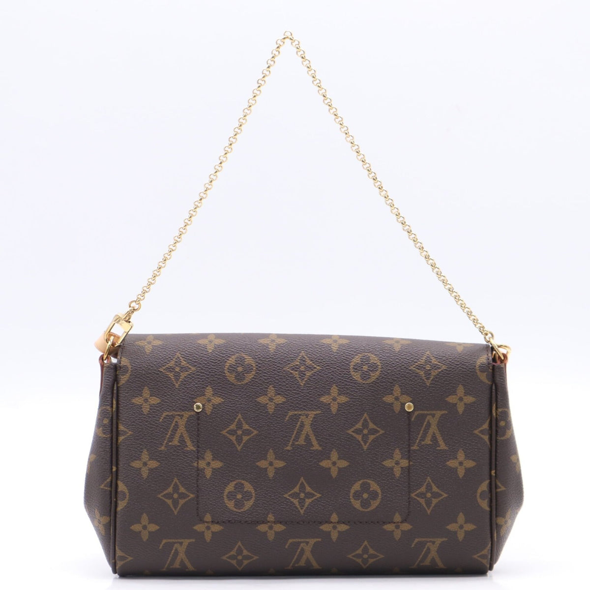Louis Vuitton Beige Brown Coated Canvas Leather Shoulder Bag (Pre-Owned)