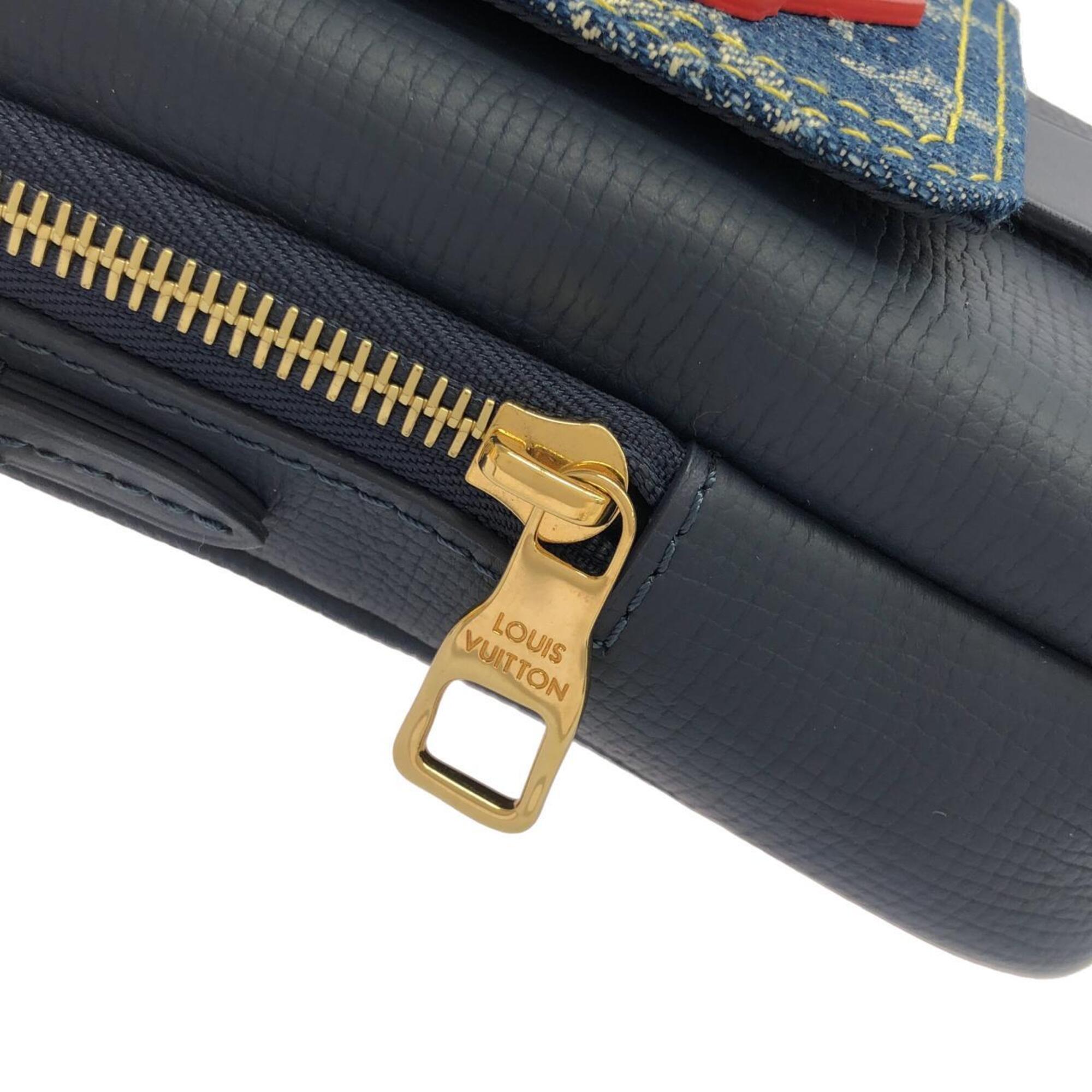 Louis Vuitton Monogram Denim Blue Monogram Denim Handbag (Pre-Owned)