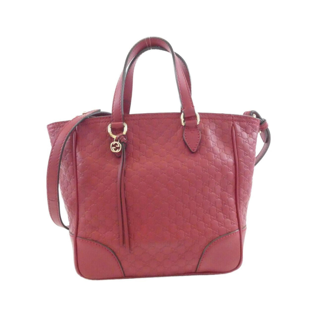 Gucci Red Color Micro Gg Leather Handbag (Pre-Owned)
