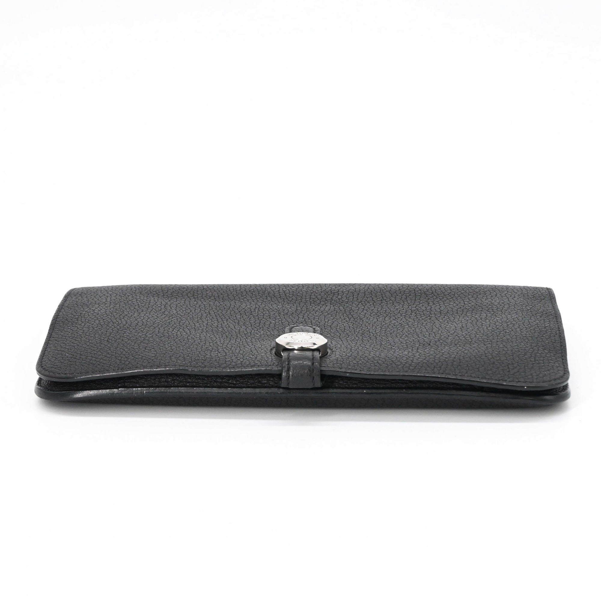 Hermes Black Evercalf Leather Wallet (Bi-Fold) (Pre-Owned)