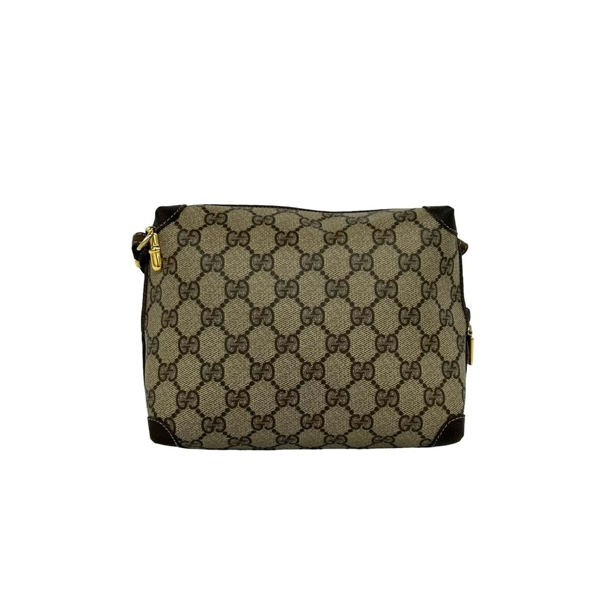Gucci Brown Leather Pvc Pochette Shoulder Bag (Pre-Owned)