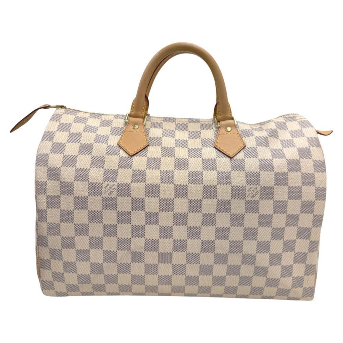 Louis Vuitton White Damier Azur Boston Bag Handbag (Pre-Owned)