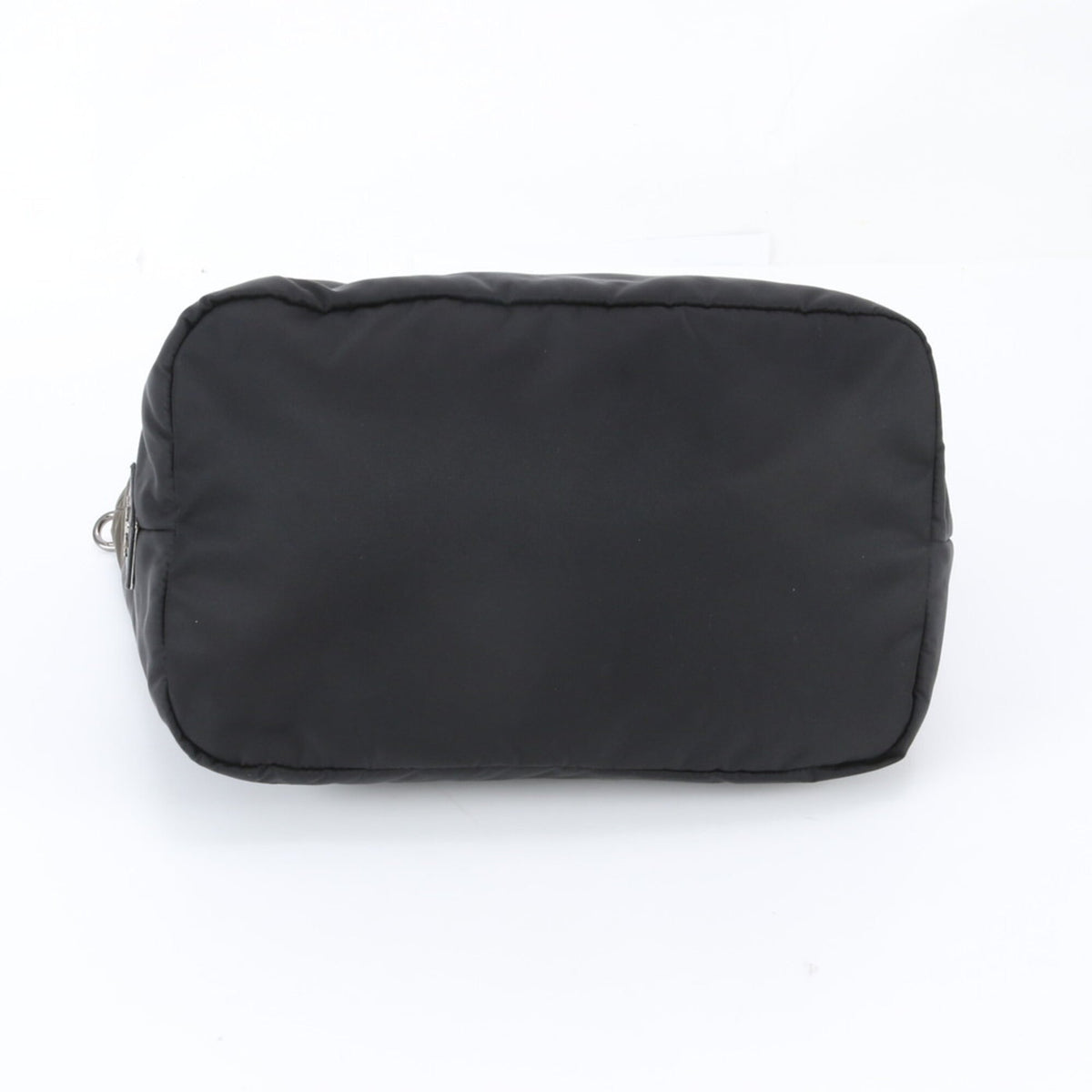 Prada Black Khaki Leather Nylon Shoulder Bag Tote Bag (Pre-Owned)