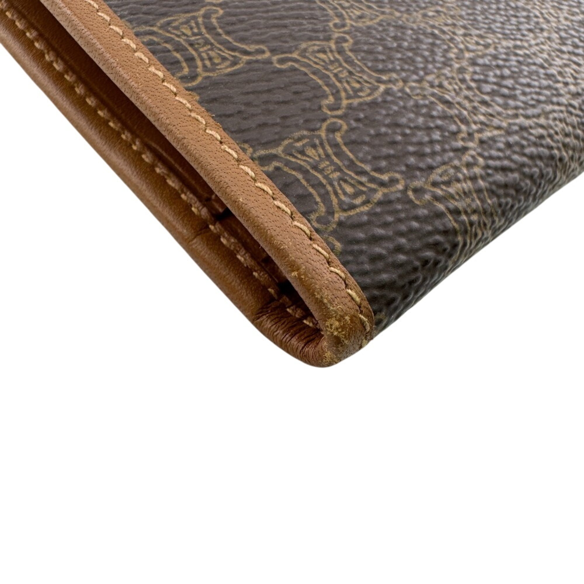 Celine Brown Leather Long Wallet (Bi-Fold) (Pre-Owned)