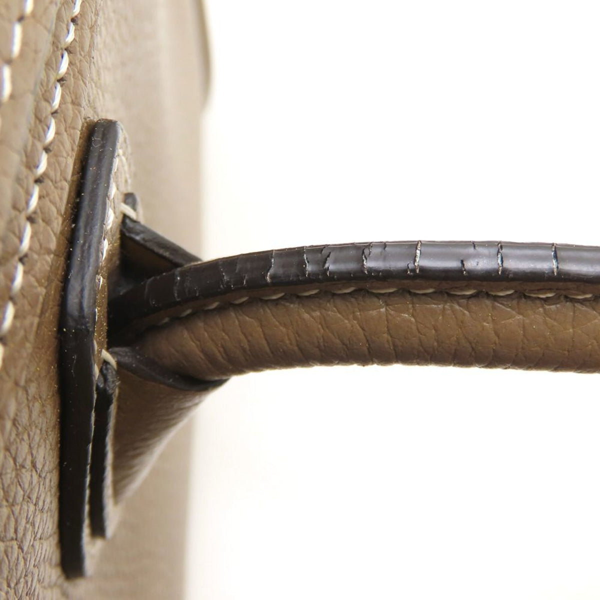 Celine Luggage Grayish Leather Handbag (Pre-Owned)