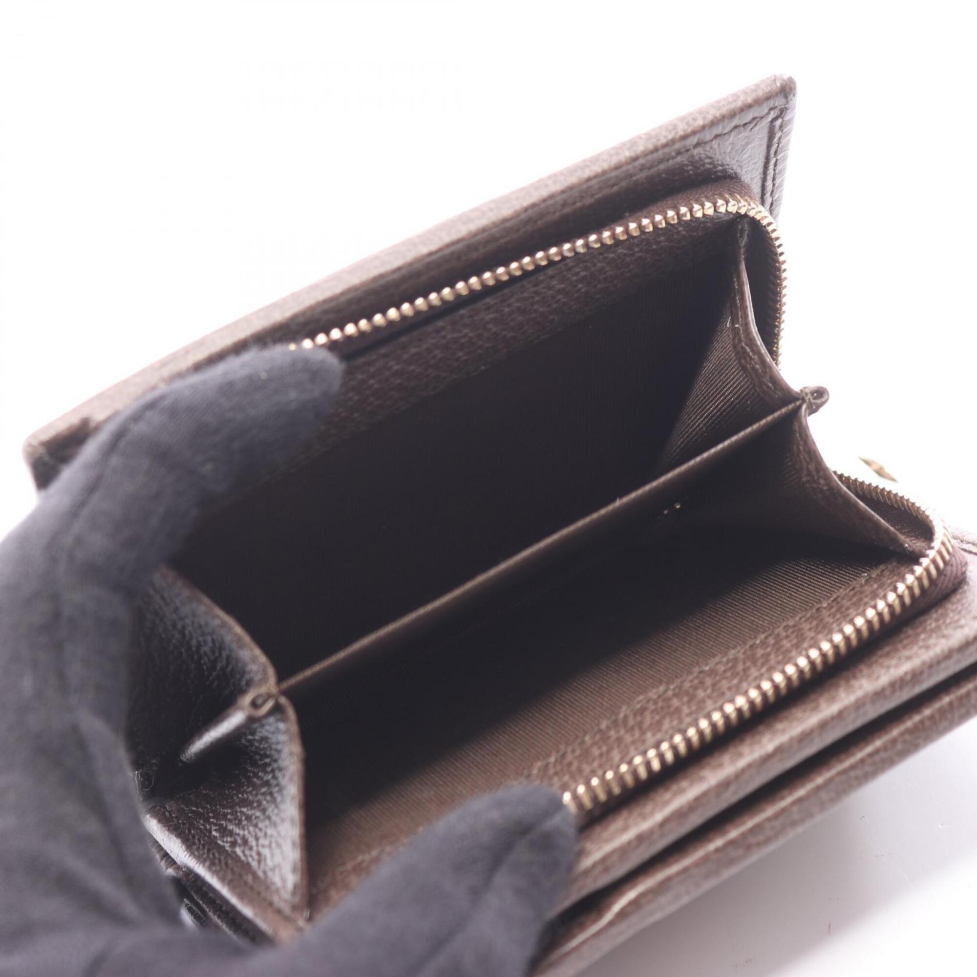 Gucci Beige Brown Multi-Color Leather Pvc Wallet (Bi-Fold) (Pre-Owned)