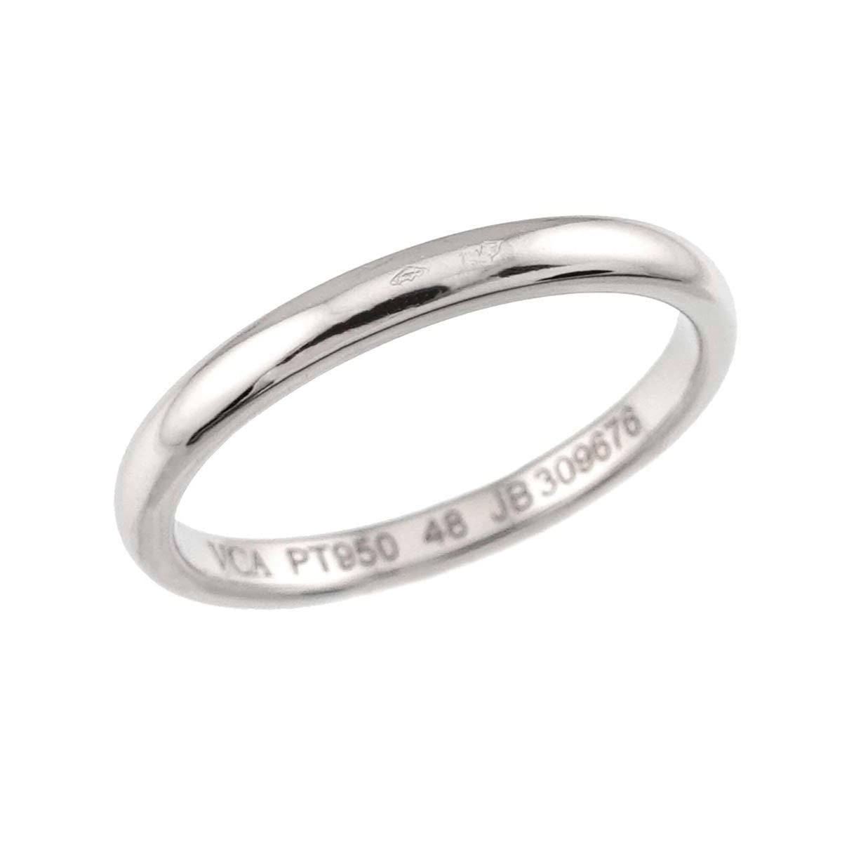 Van Cleef & Arpels Platinum 950 Band Ring (Pre-Owned)