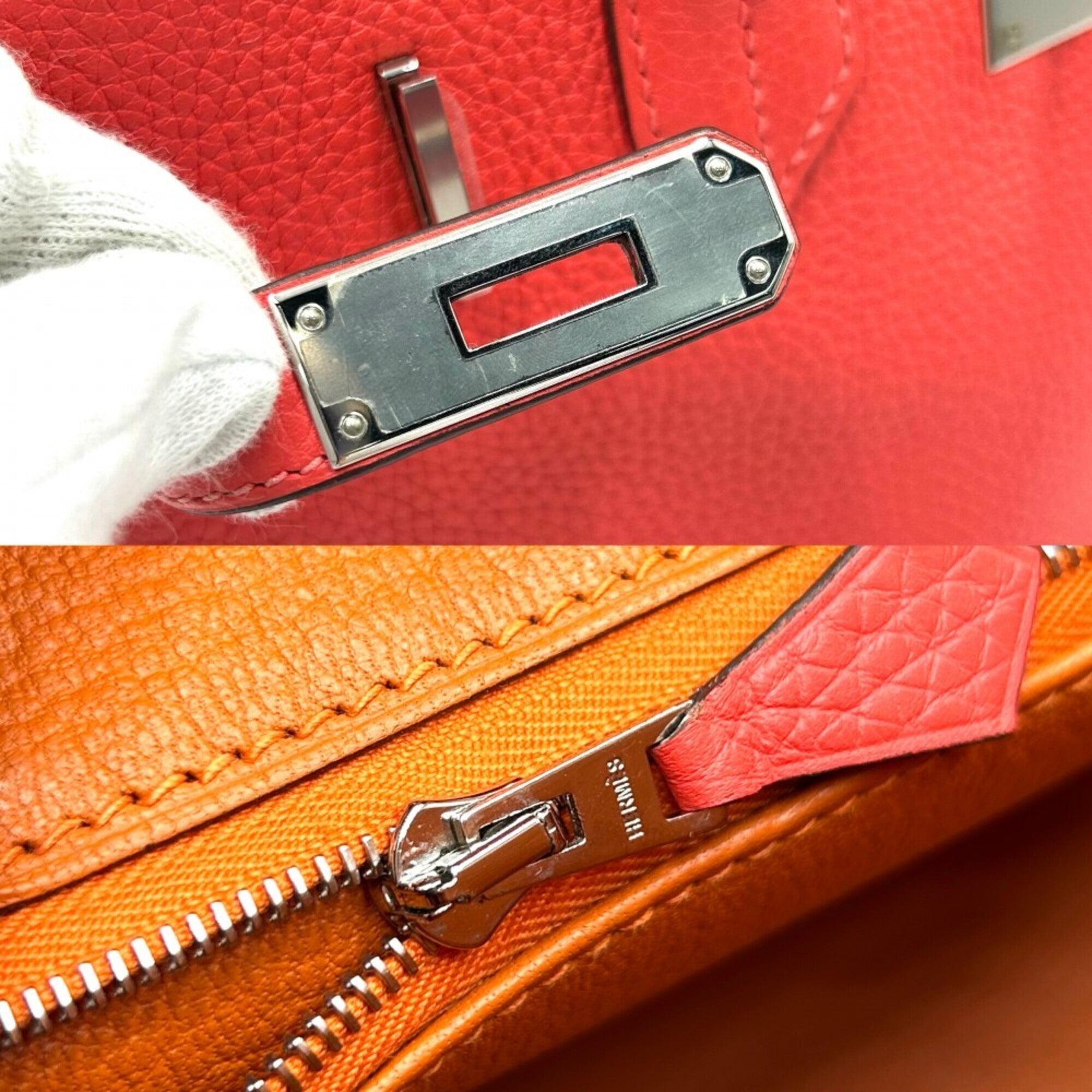 Hermes Pink Leather Handbag (Pre-Owned)