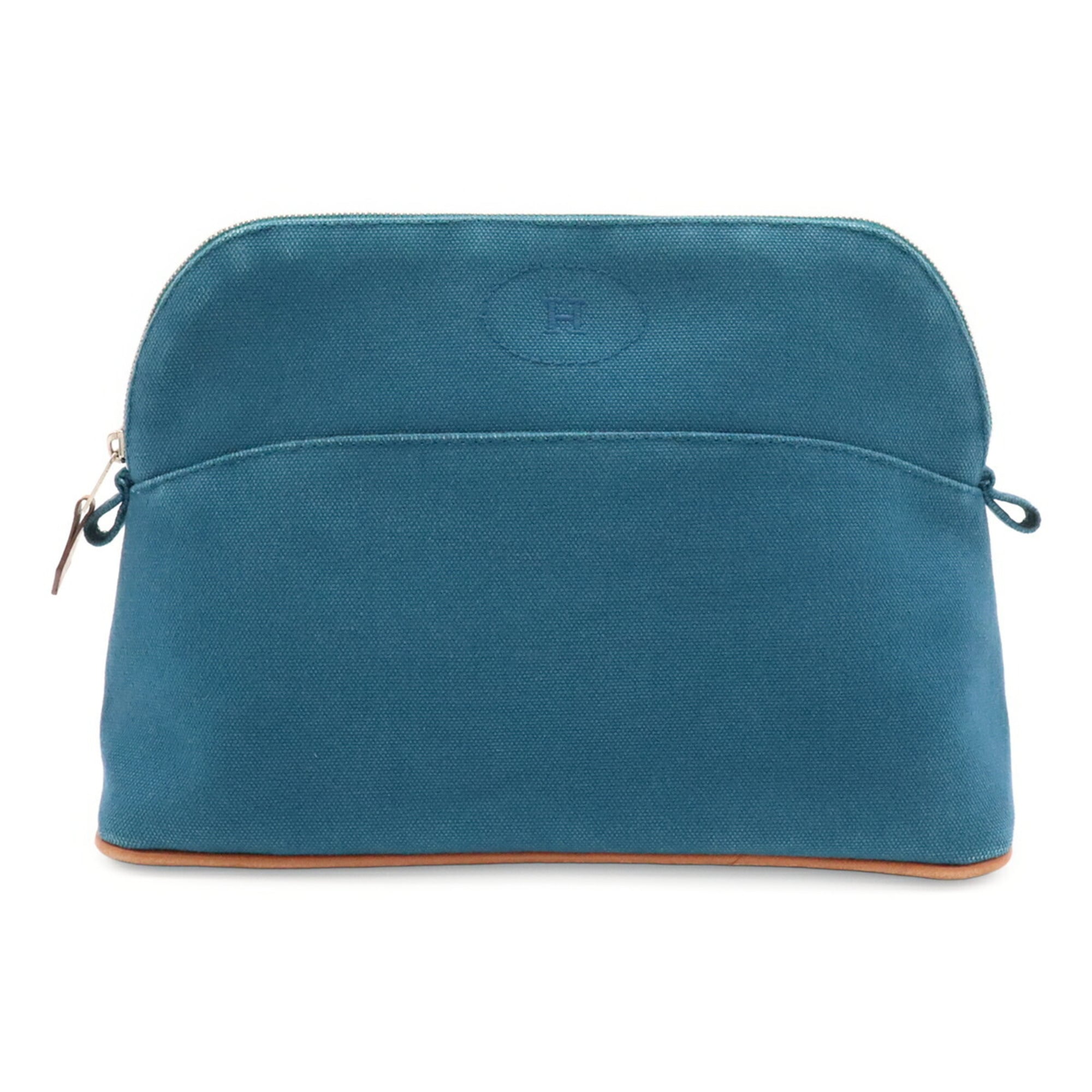Hermes Marine Blue Canvas Pouch (Pre-Owned)