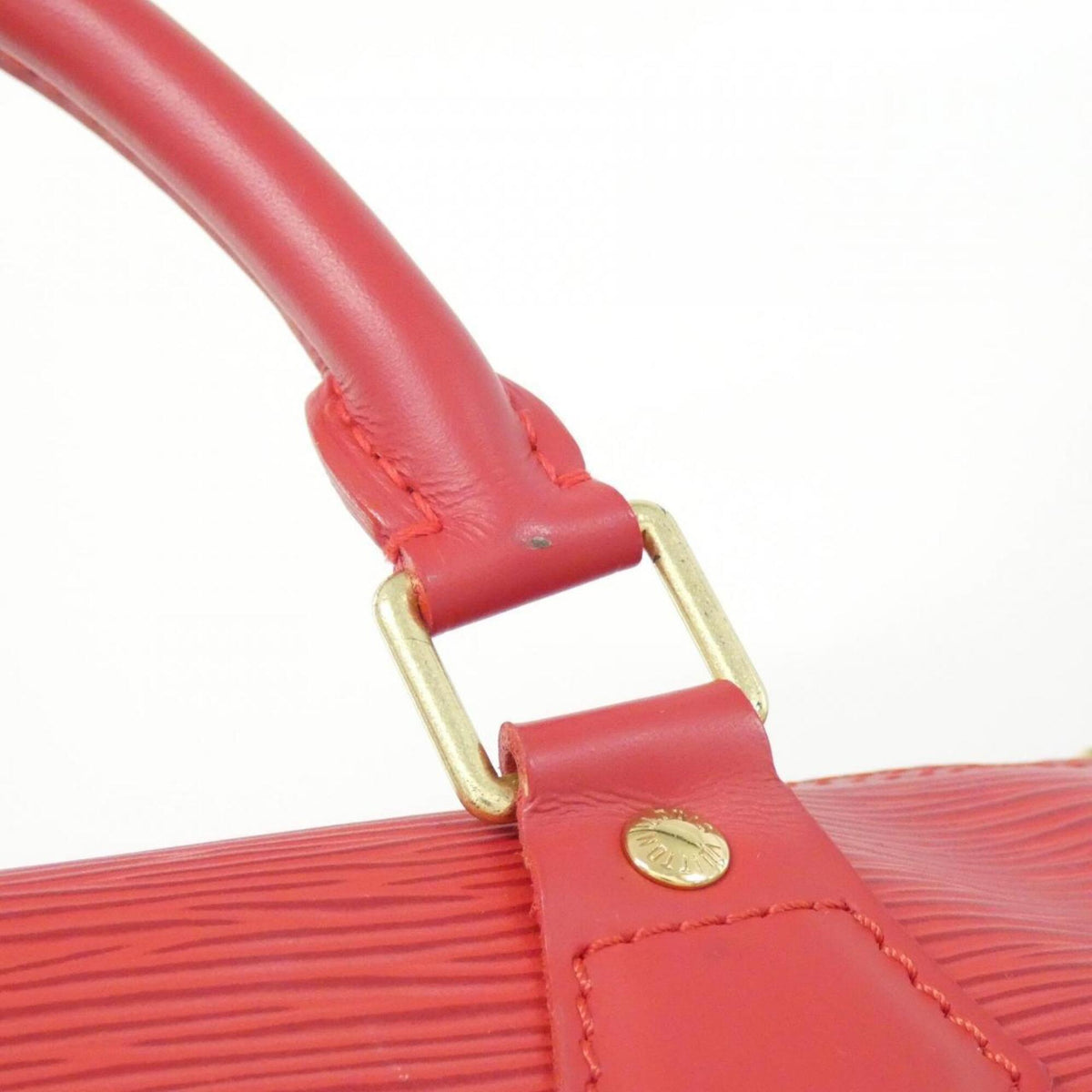 Louis Vuitton Rouge Leather Boston Bag (Pre-Owned)