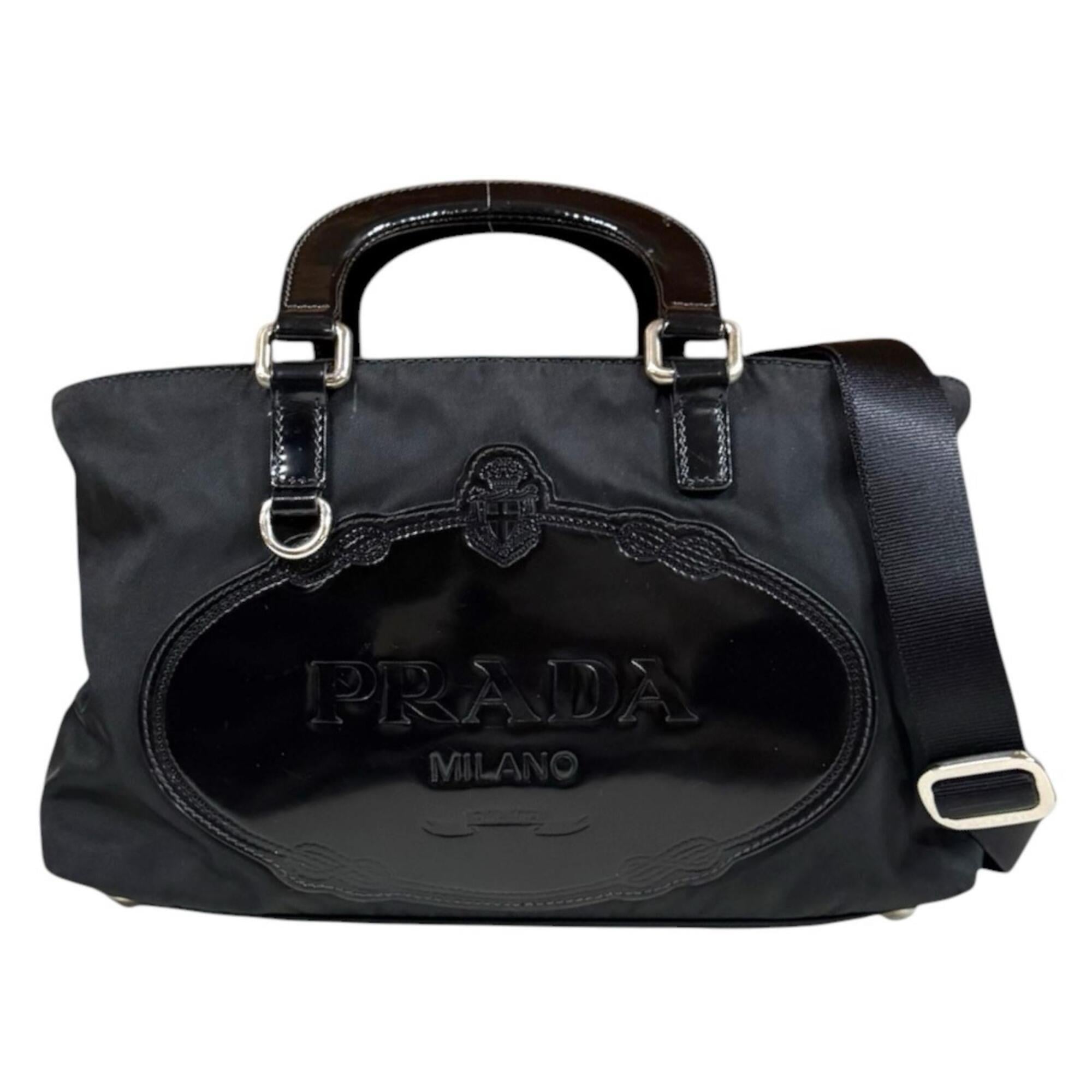 Prada Black Nylon Shoulder Bag (Pre-Owned)