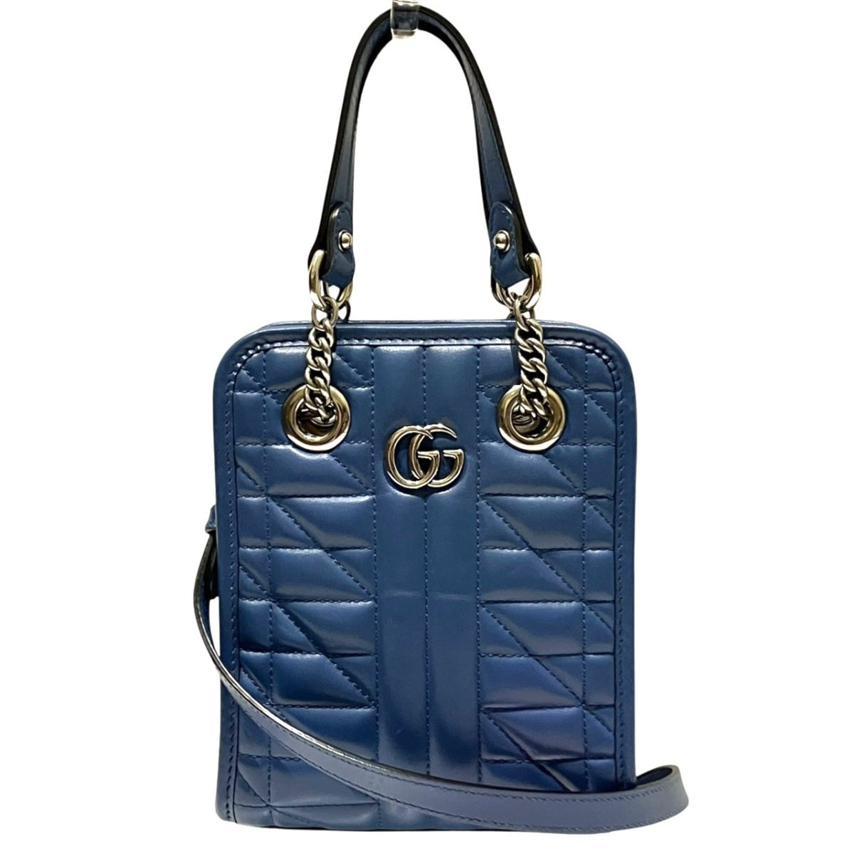 Gucci Blue Quilting Shoulder Bag (Pre-Owned)