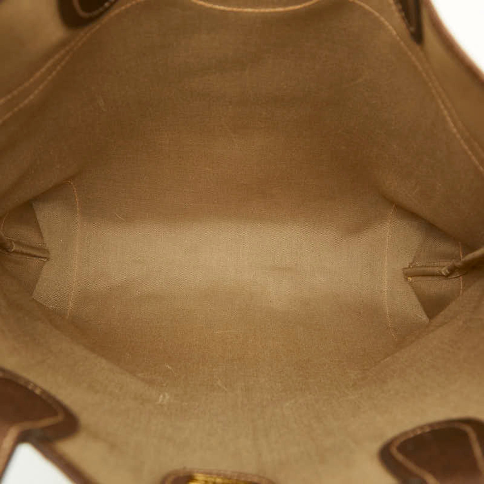 Gucci Beige Brown Pvc Leather Shoulder Bag Tote Bag (Pre-Owned)