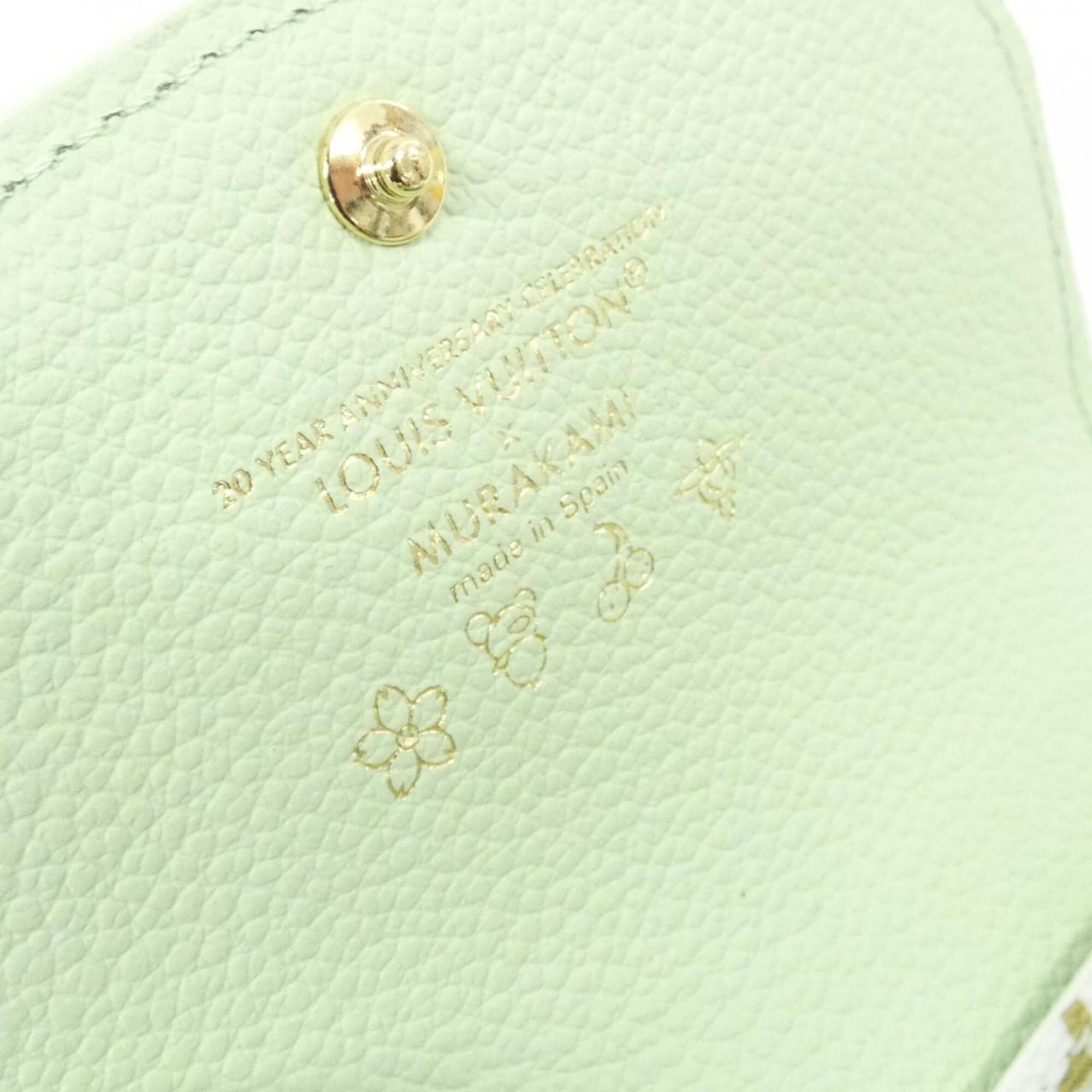 Louis Vuitton Green Green Tea Leather Coin Purse/Coin Case (Pre-Owned)
