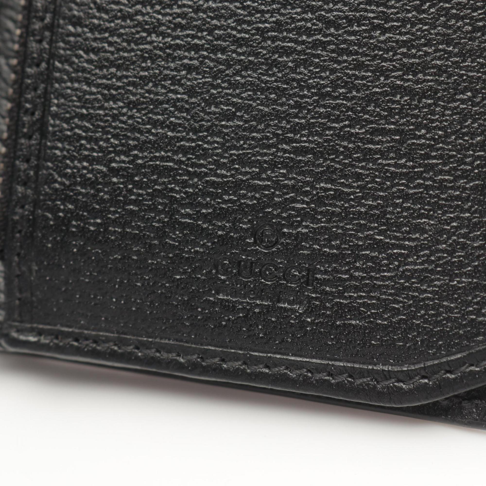 Gucci Black Leather Long Wallet (Bi-Fold) (Pre-Owned)