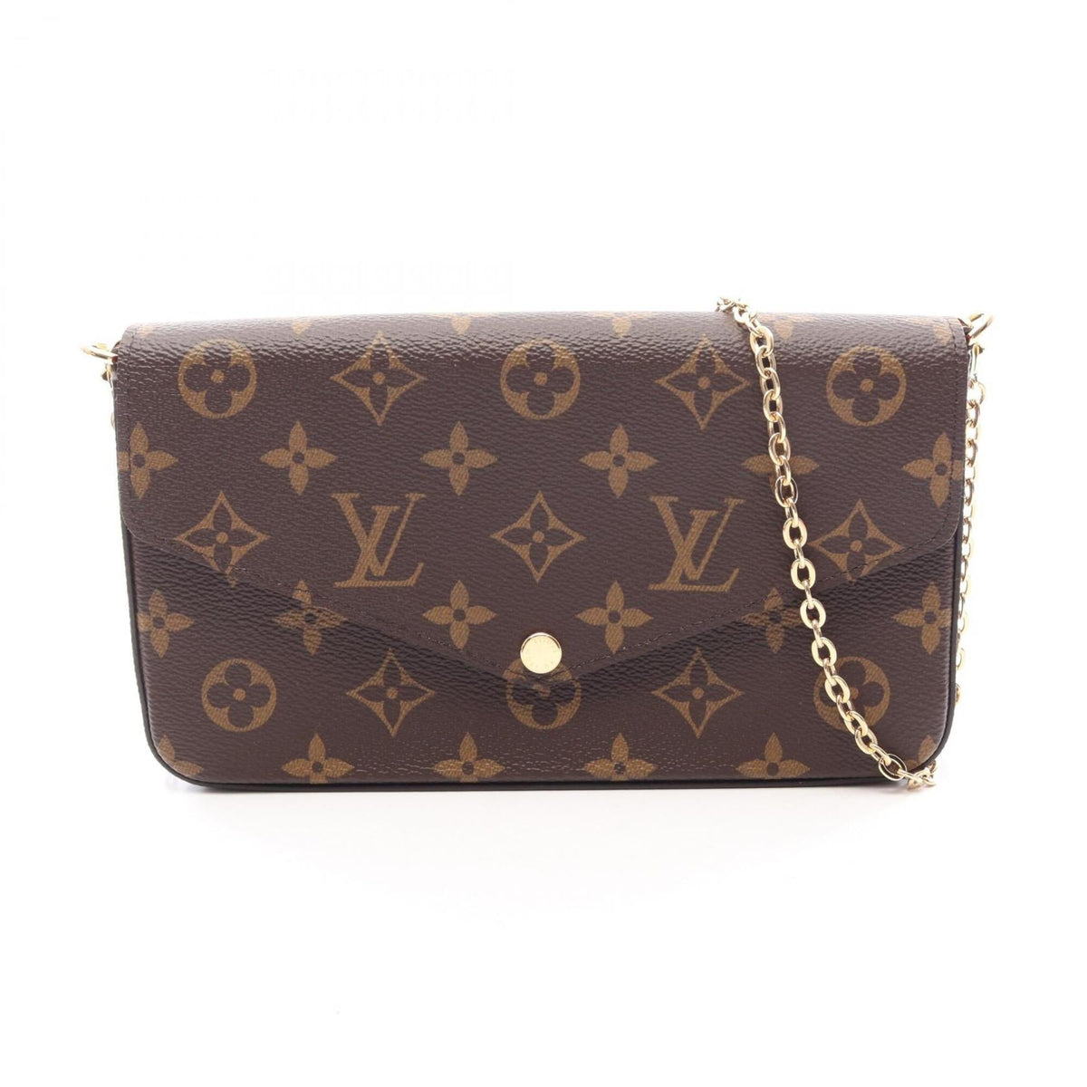Louis Vuitton Brown Pvc Handbag Pouch Shoulder Bag (Pre-Owned)