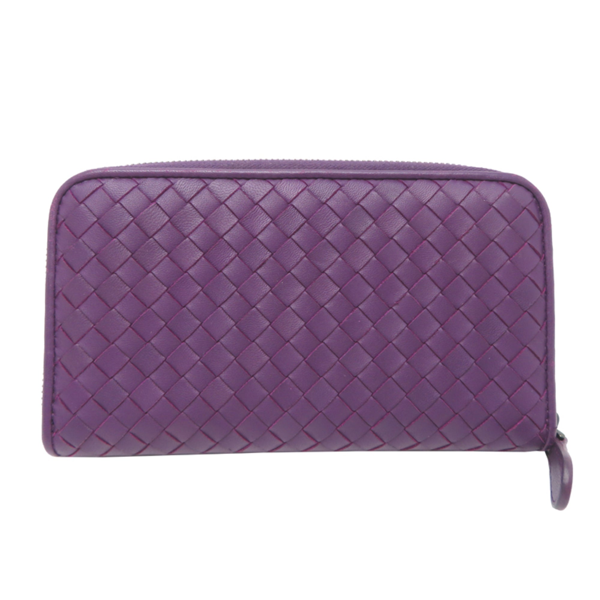 Bottega Veneta Purple Intrecciato Long Wallet (Bi-Fold) (Pre-Owned)
