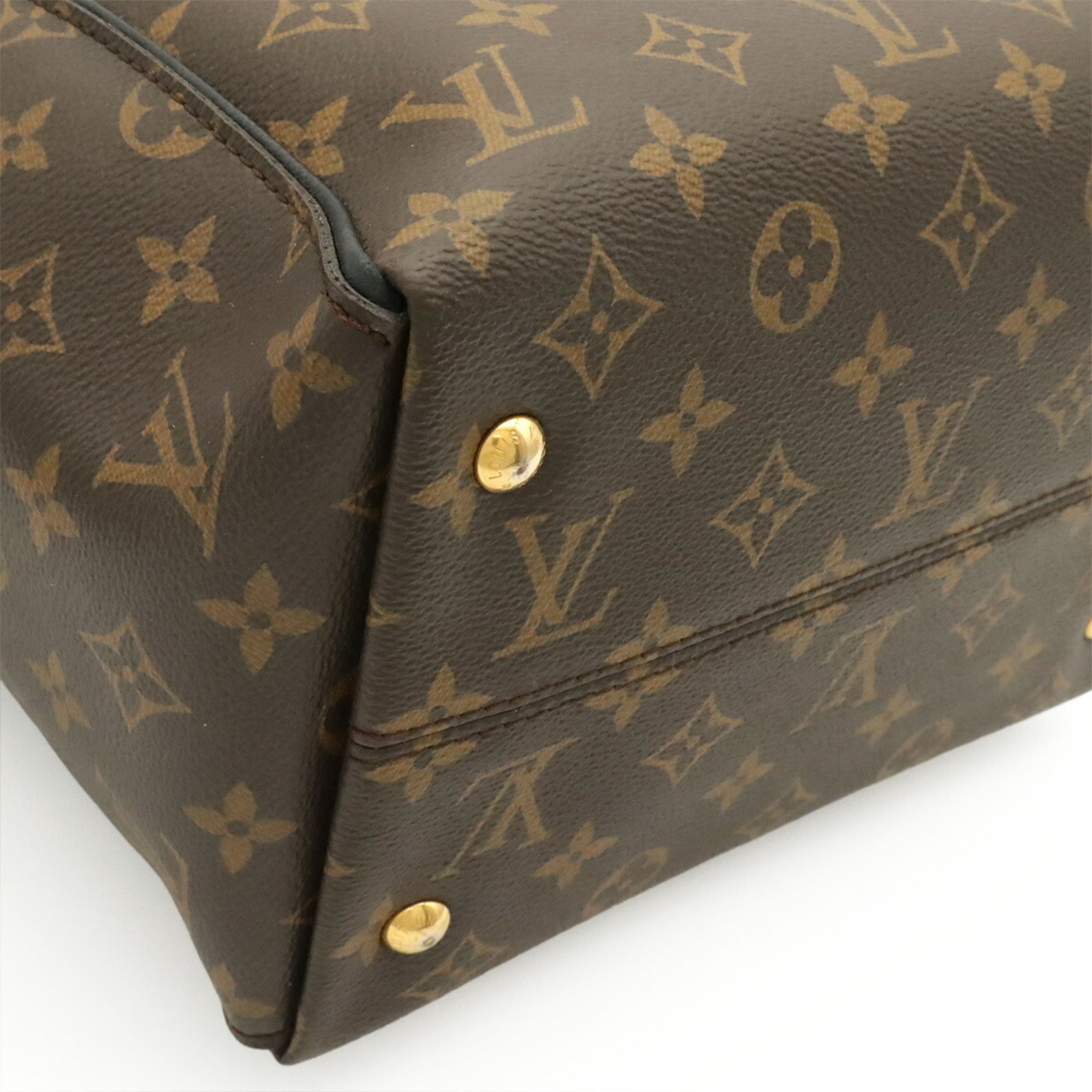 Louis Vuitton Noir Monogram Canvas Leather Handbag Shoulder Bag (Pre-Owned)