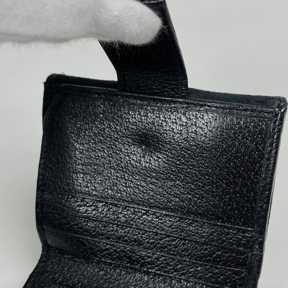 Gucci Black Gg Canvas Leather Wallet (Bi-Fold) (Pre-Owned)