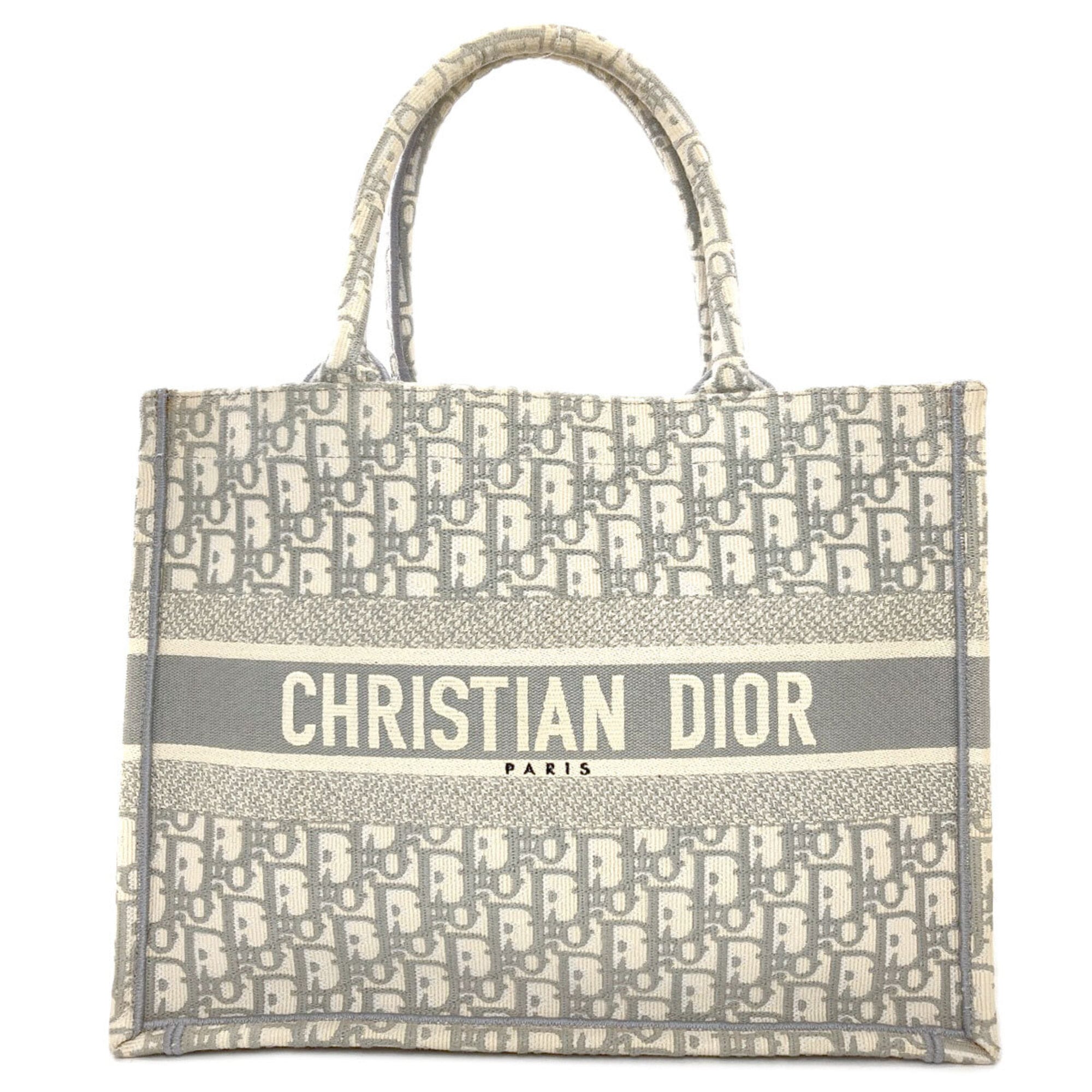 Christian Dior Gray Canvas Tote Bag (Pre-Owned)