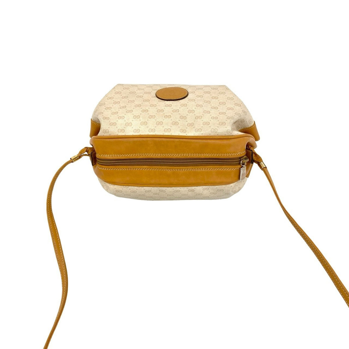 Gucci Brown Ivory Leather Pvc Pochette Shoulder Bag (Pre-Owned)