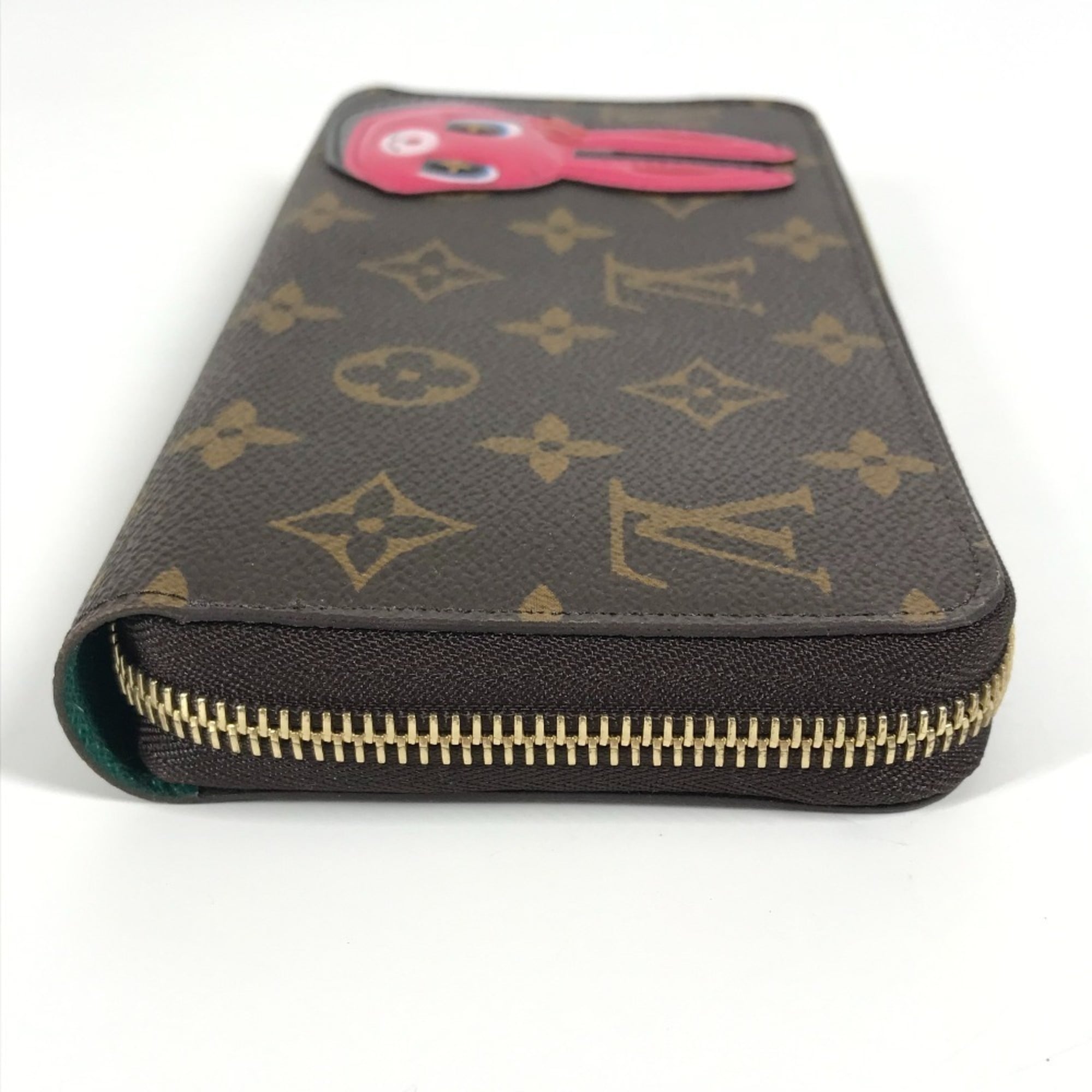 Louis Vuitton Brown Pink Monogram Long Wallet (Bi-Fold) (Pre-Owned)