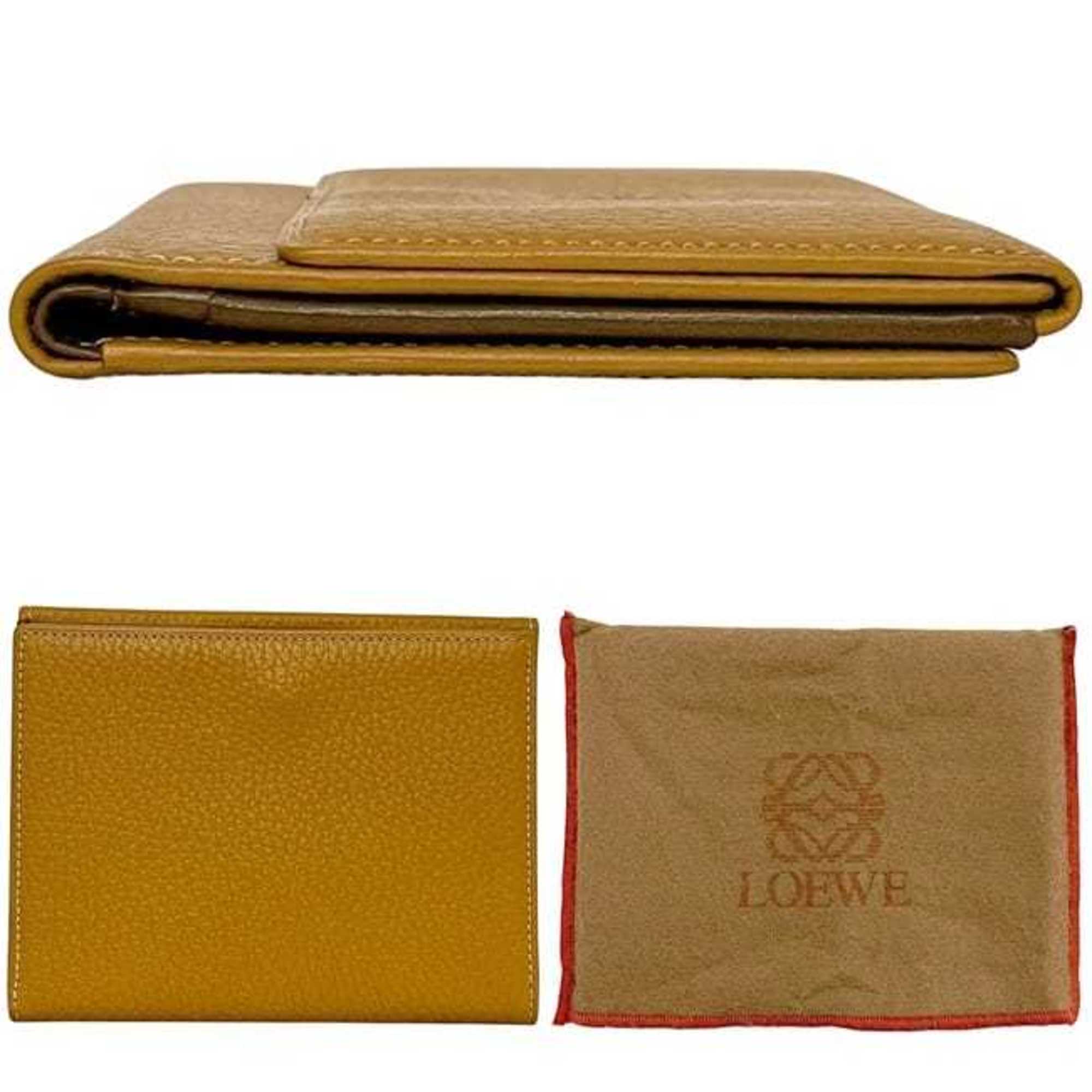Loewe Brown Camel Leather Wallet (Bi-Fold) (Pre-Owned)