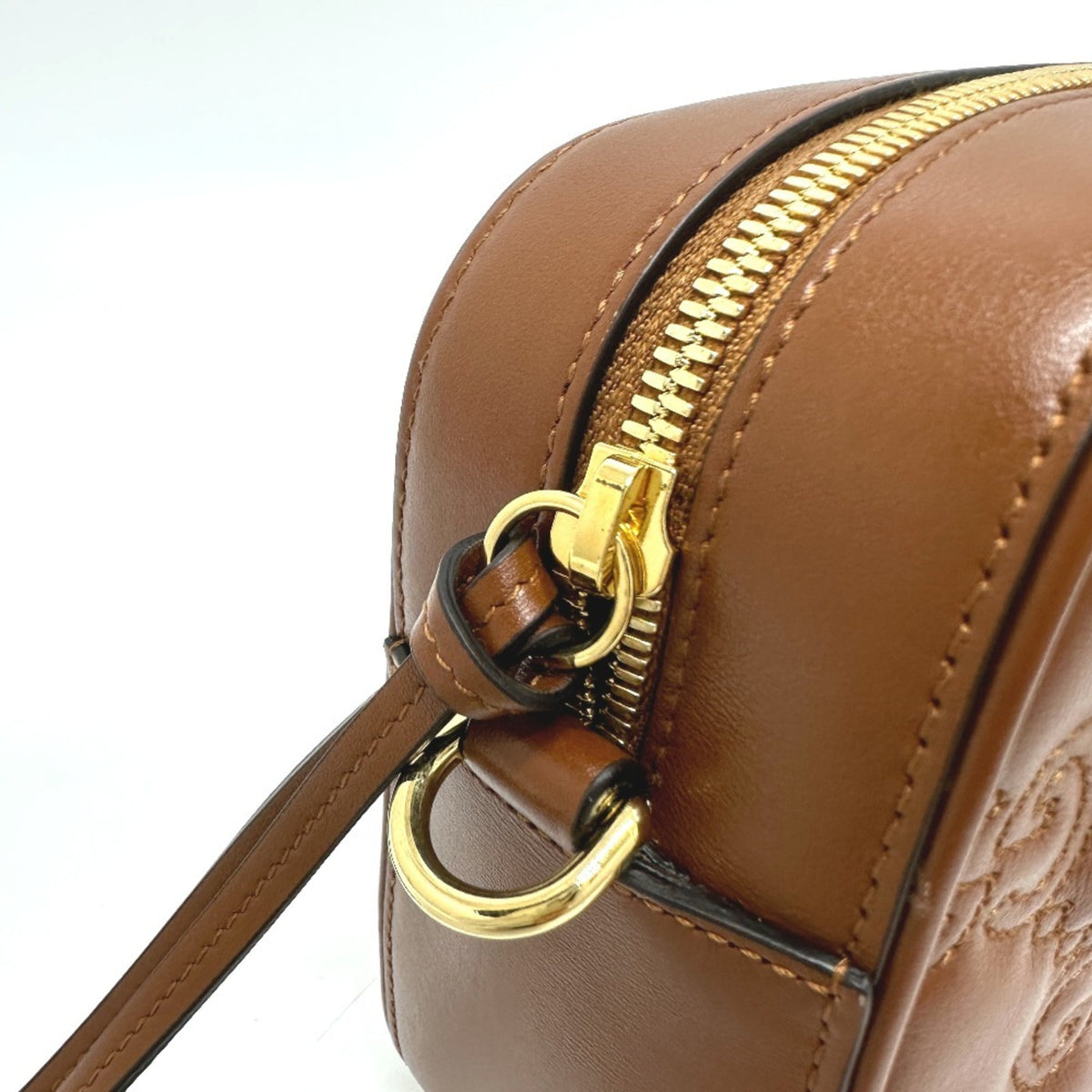 Gucci Brown Leather Shoulder Bag (Pre-Owned)