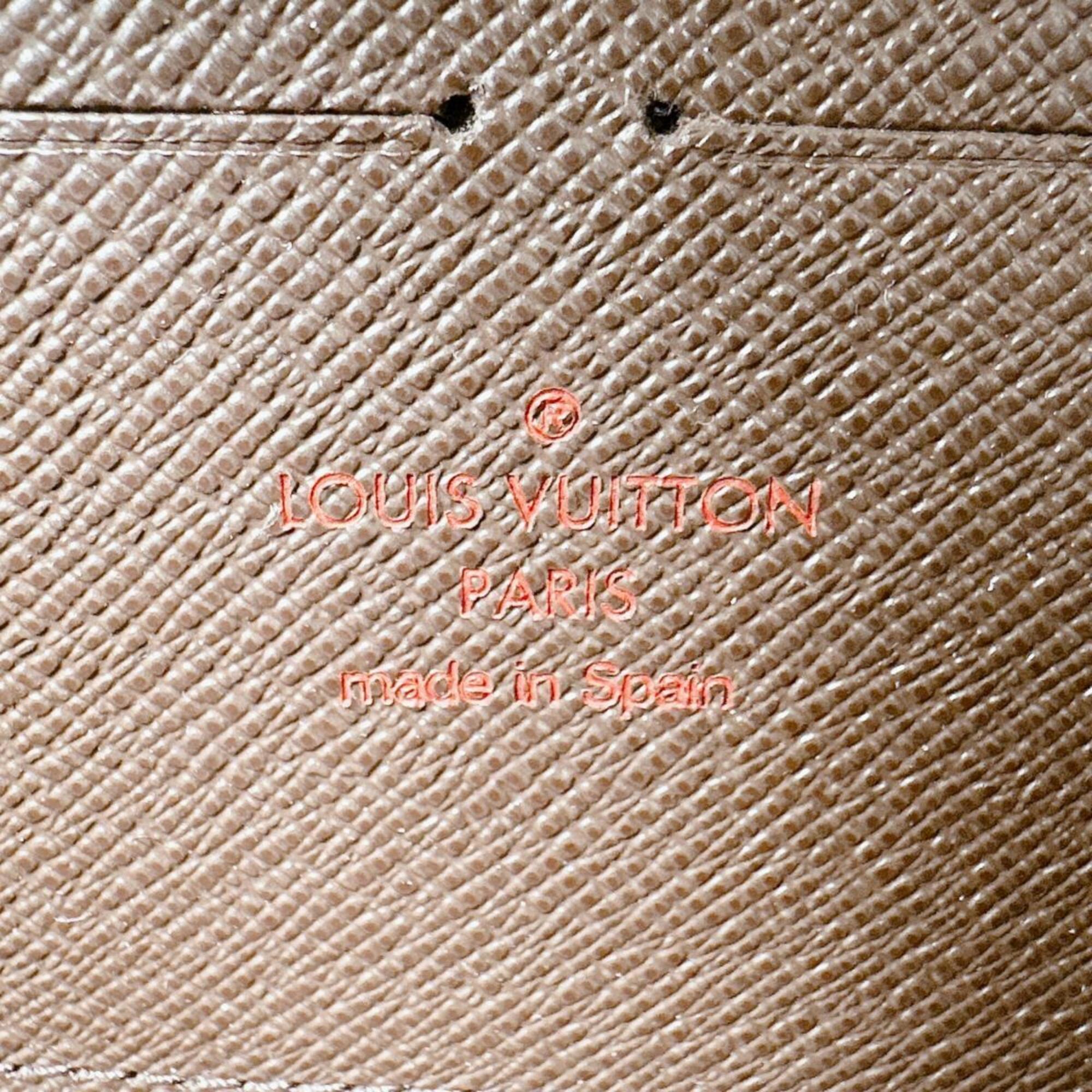 Louis Vuitton Brown Damier Canvas Ebene Or Damier Canvas Long Wallet (Bi-Fold) (Pre-Owned)