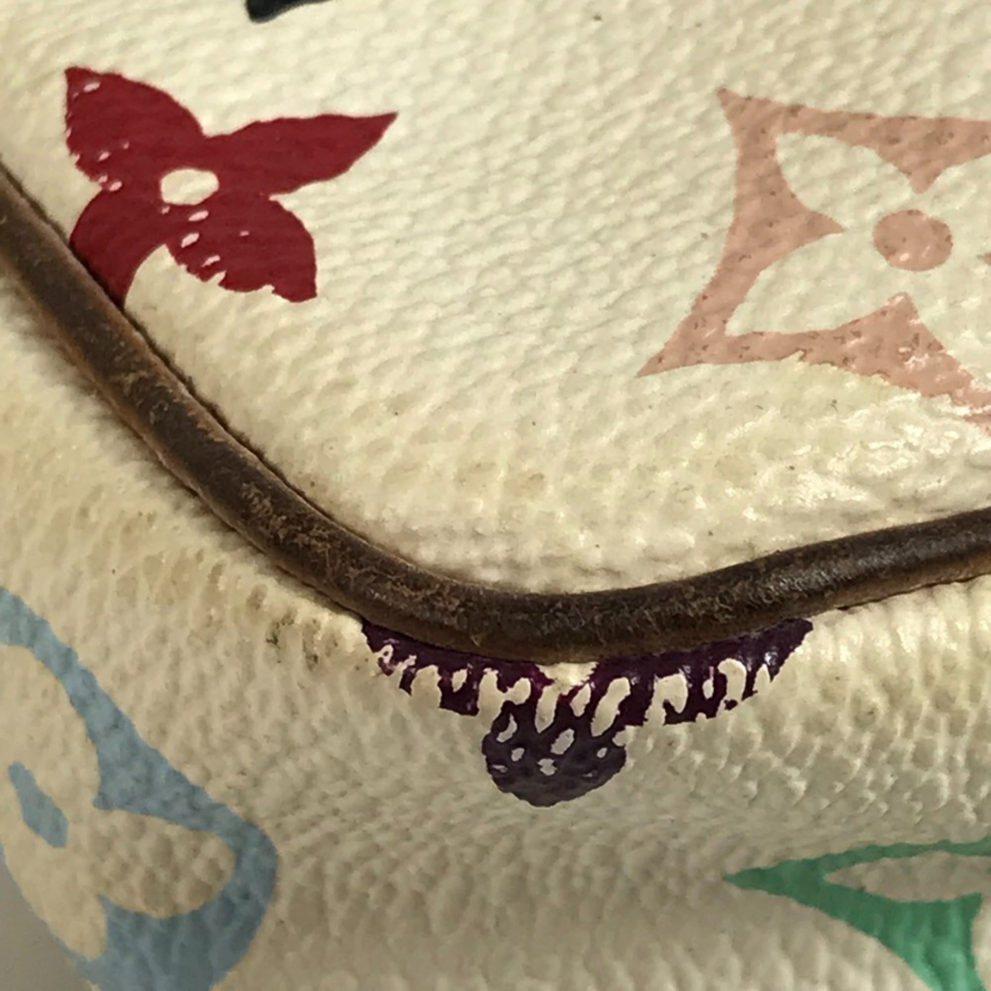 Louis Vuitton Blanc White Monogram Multicolore Handbag Pouch Shoulder Bag (Pre-Owned)