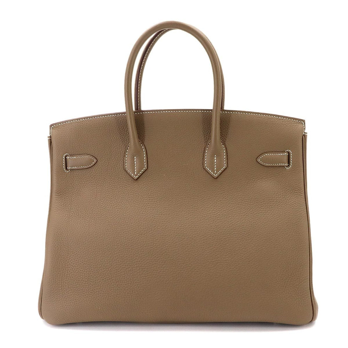 Hermes Etoupe Gray Togo Leather Handbag (Pre-Owned)