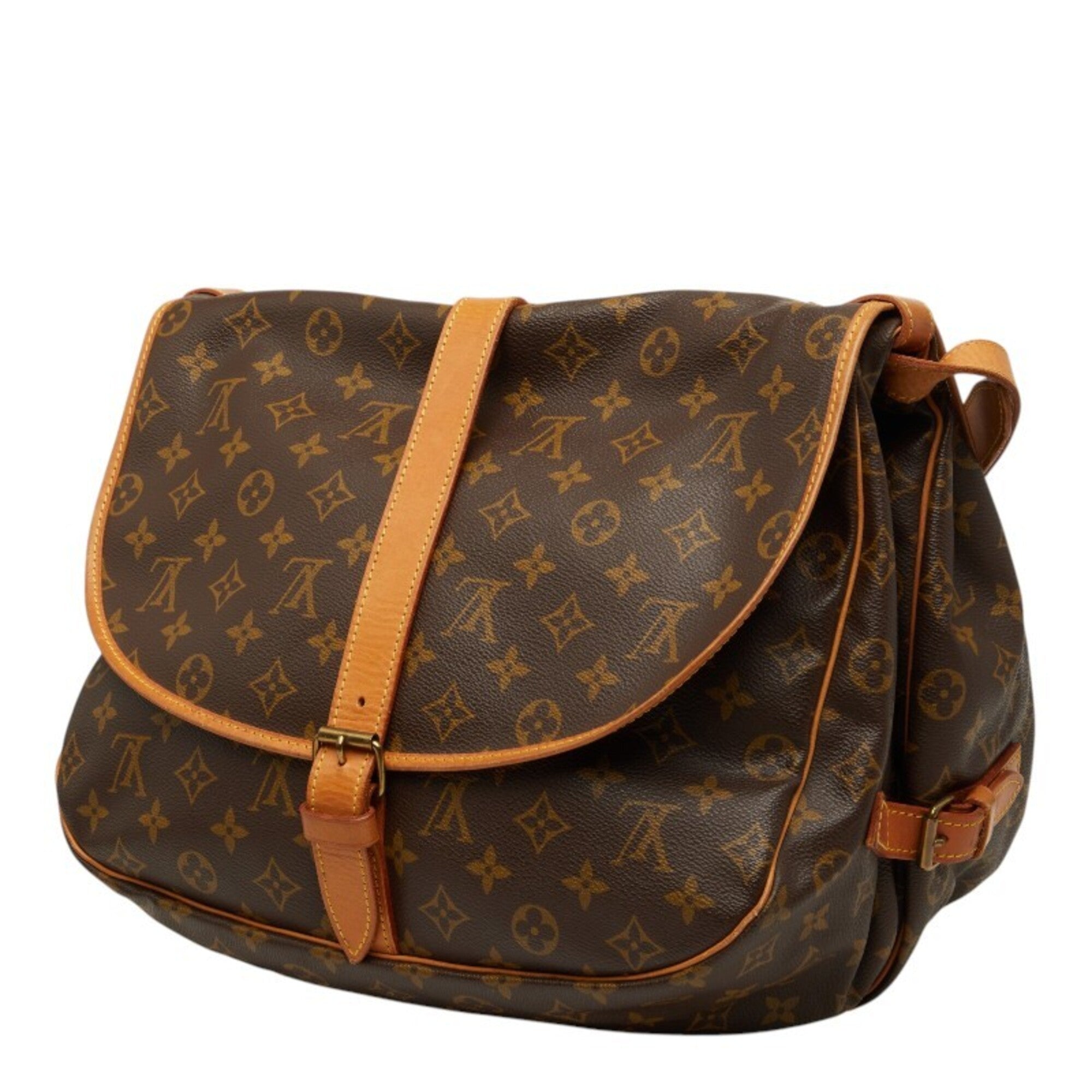 Louis Vuitton Brown Pvc Leather Shoulder Bag (Pre-Owned)