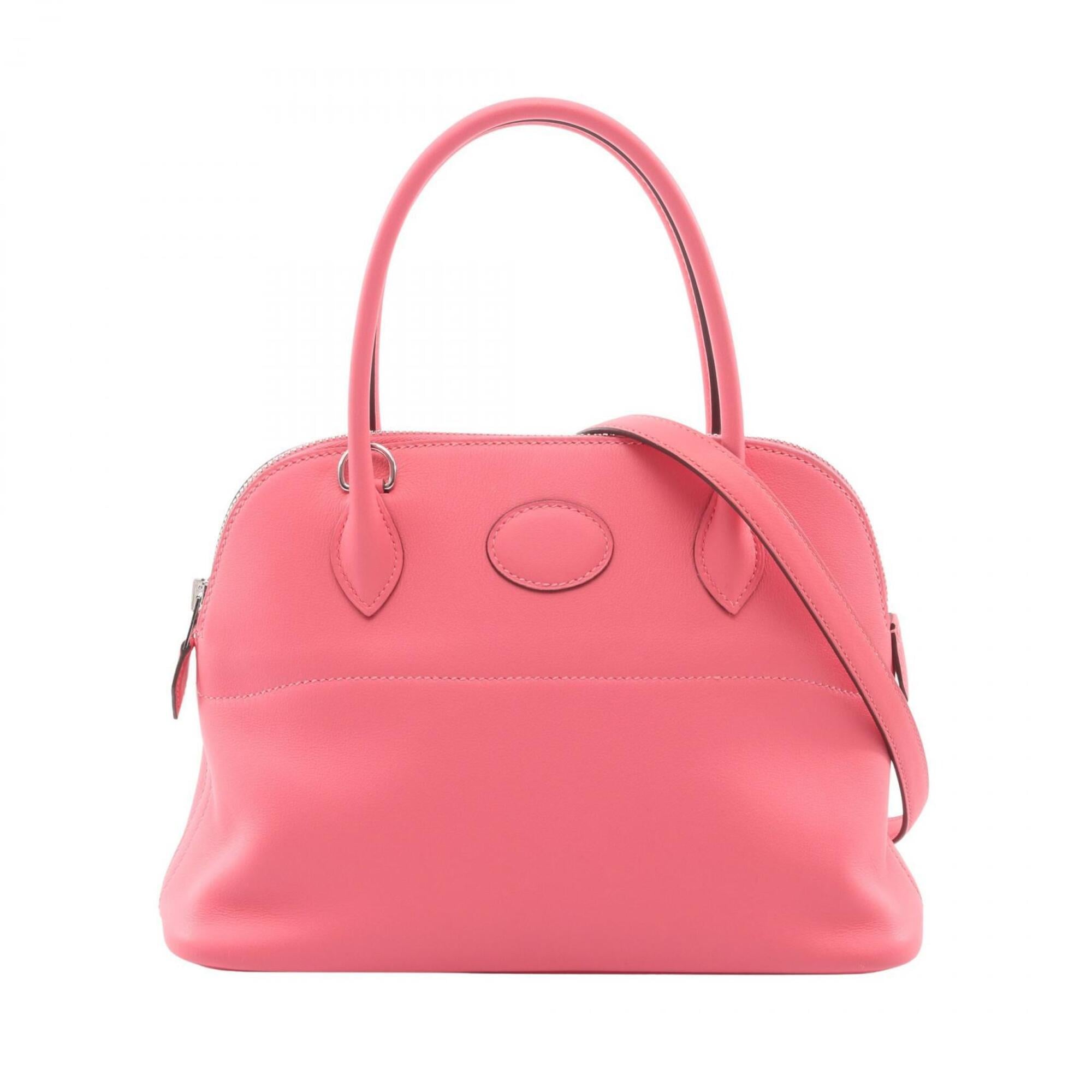Hermes Pink Swift Leather Leather Handbag (Pre-Owned)