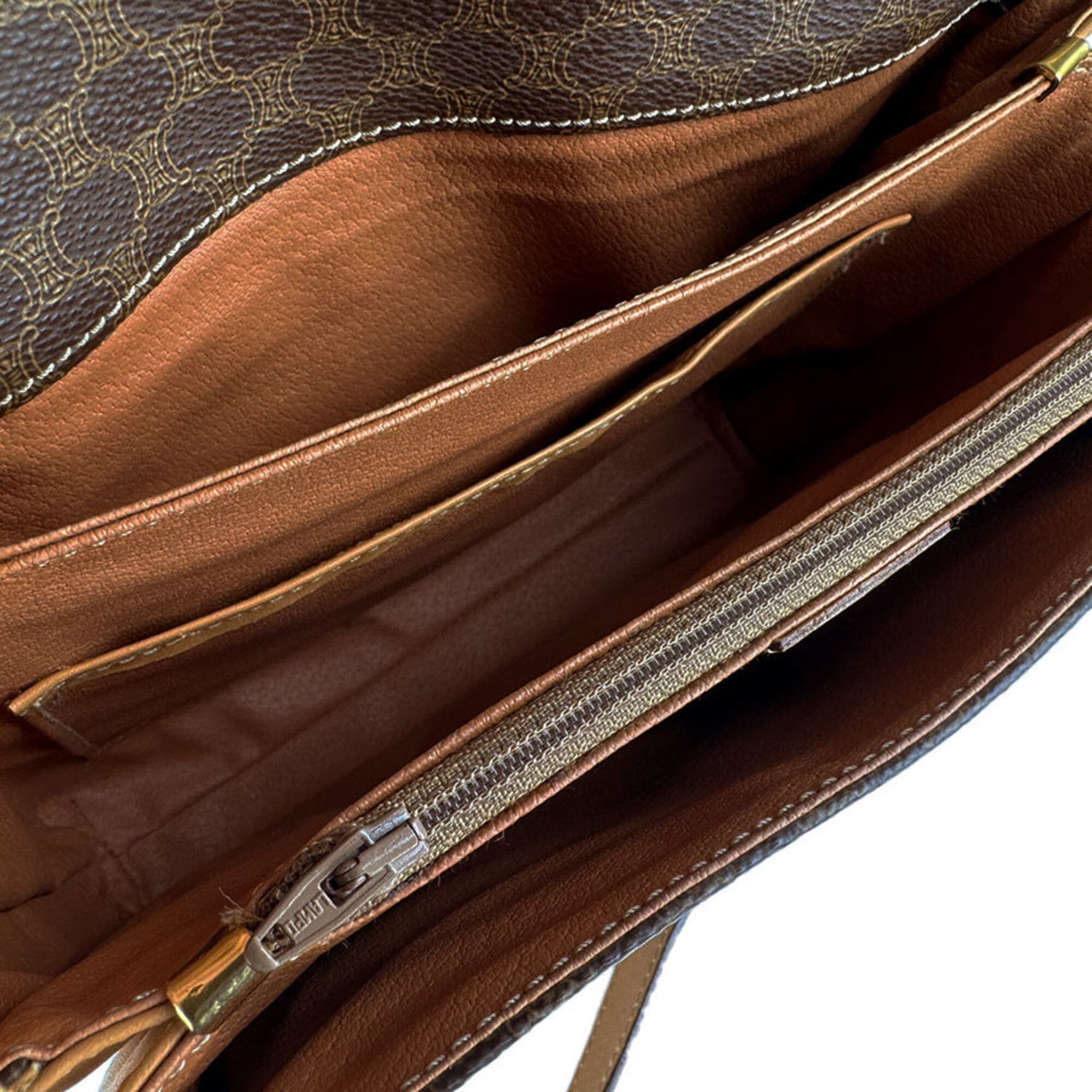 Celine Brown Pvc Leather Shoulder Bag (Pre-Owned)