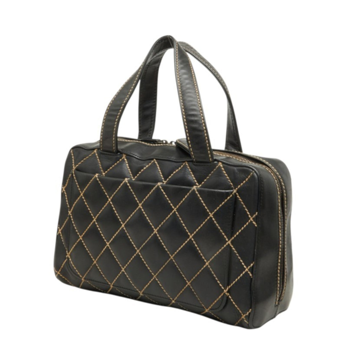 Chanel Black Leather Handbag Pouch (Pre-Owned)