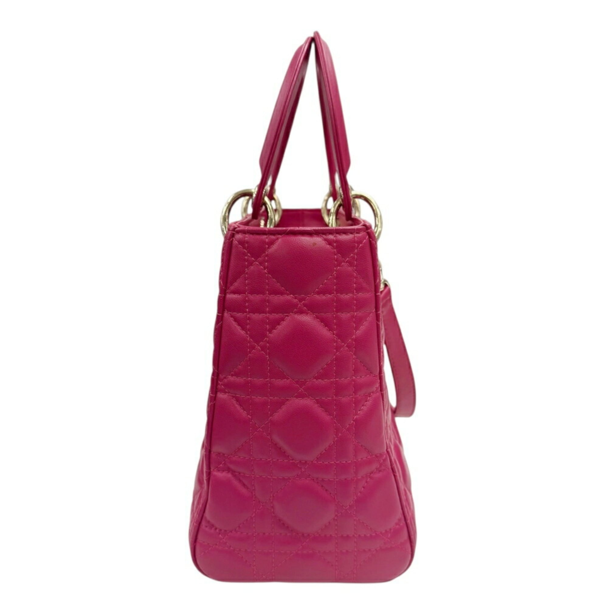 Christian Dior Pink Leather Handbag (Pre-Owned)