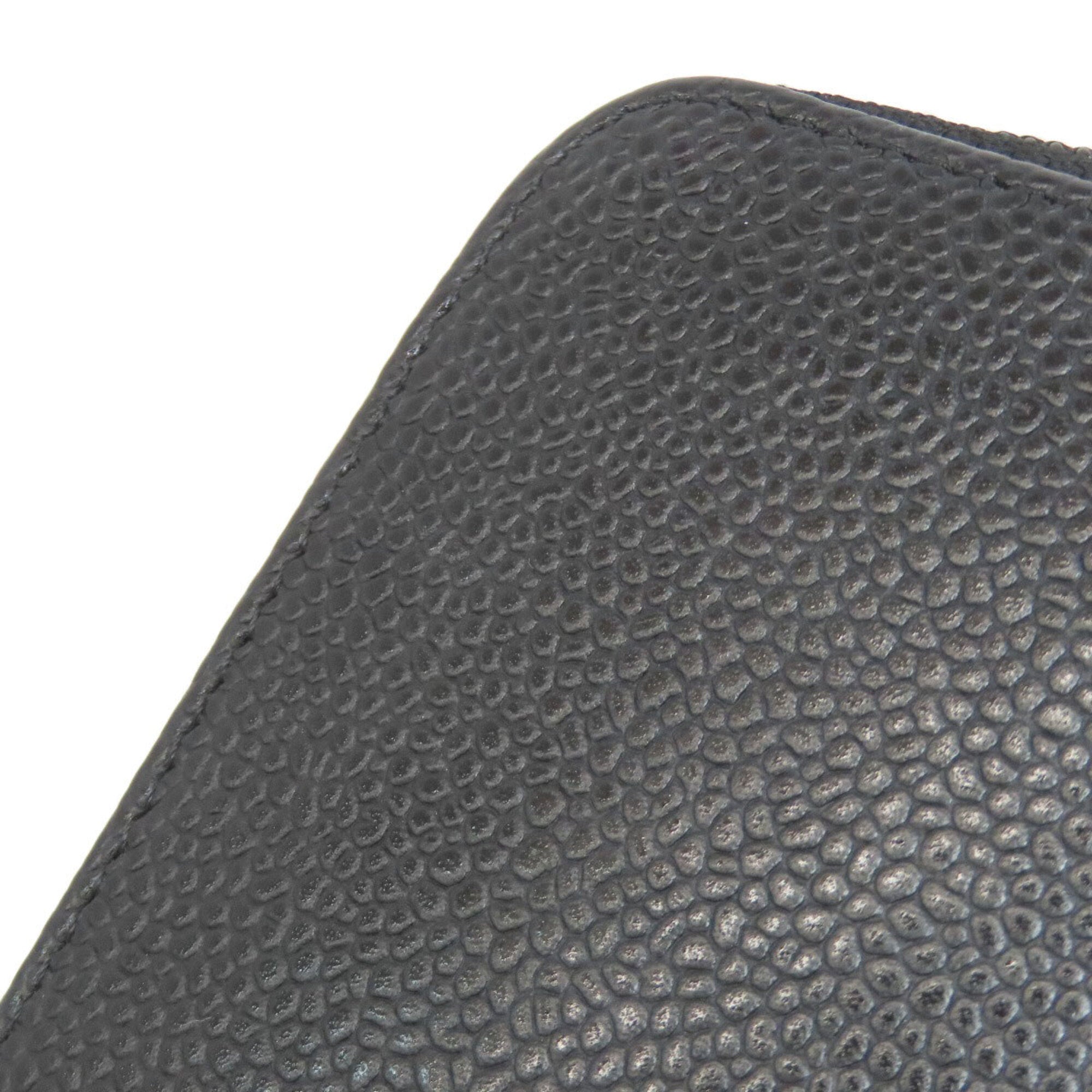 Chanel Black Leather Long Wallet (Bi-Fold) (Pre-Owned)