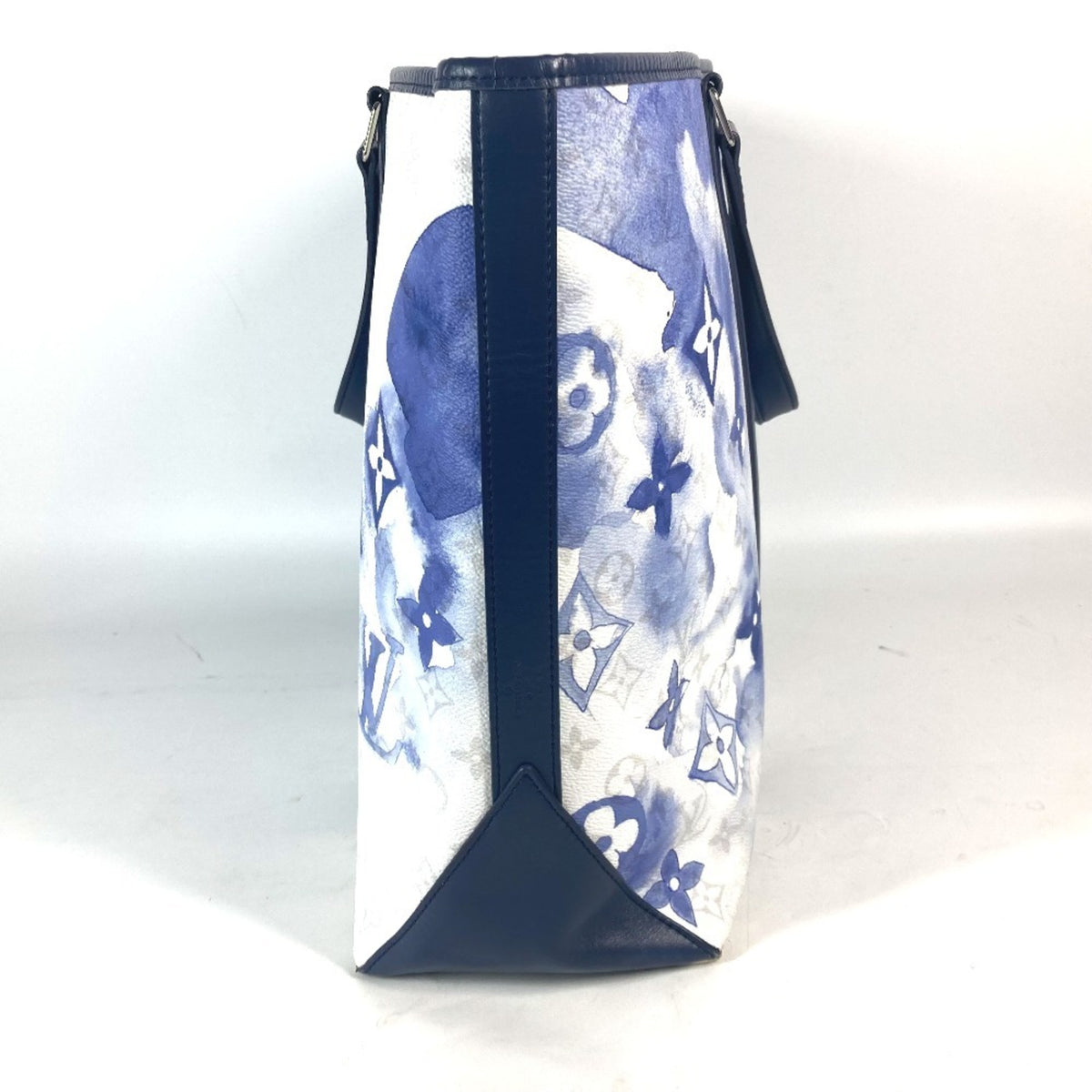 Louis Vuitton Blue White Monogram Shoulder Bag Tote Bag (Pre-Owned)