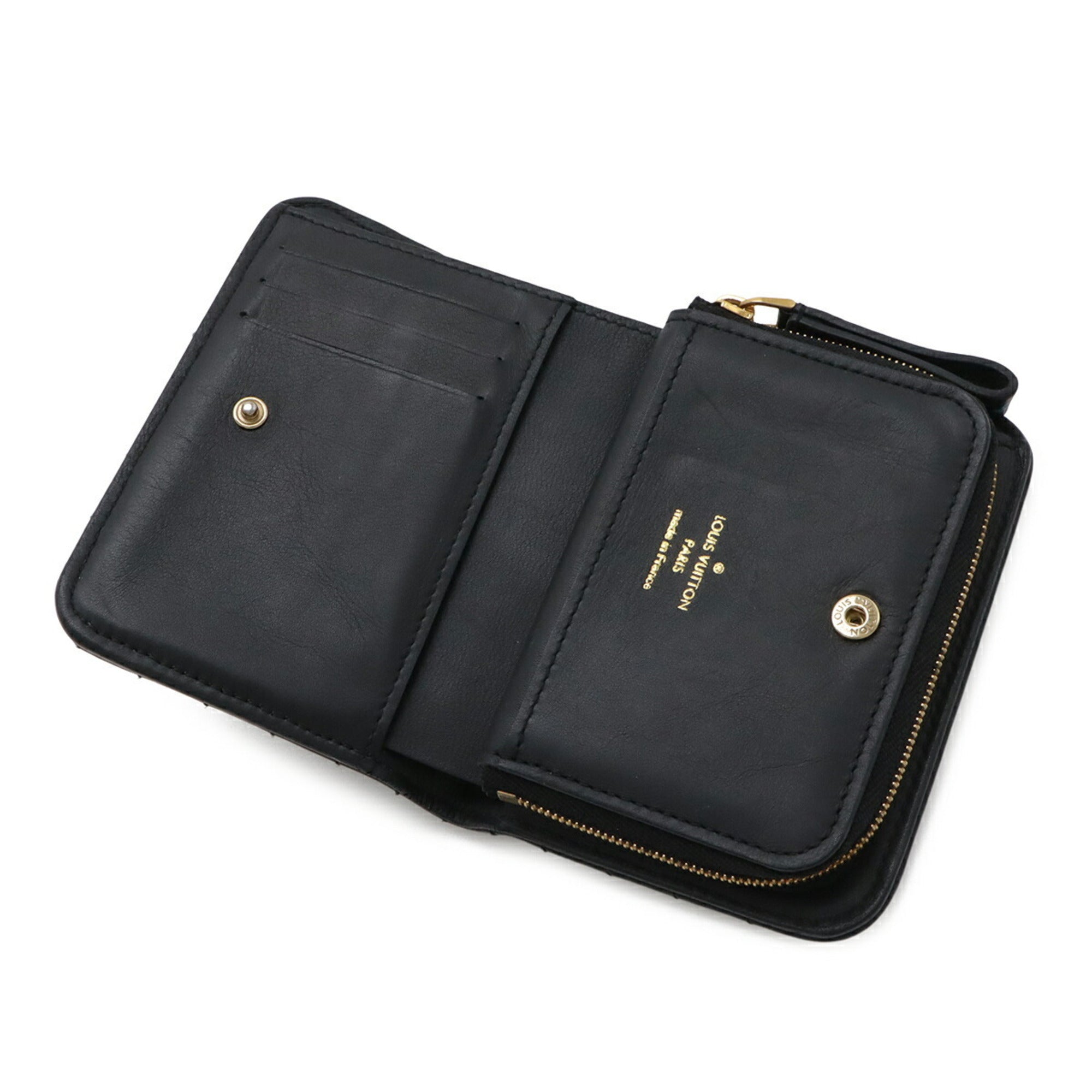 Louis Vuitton Black Noir Leather Wallet (Bi-Fold) (Pre-Owned)
