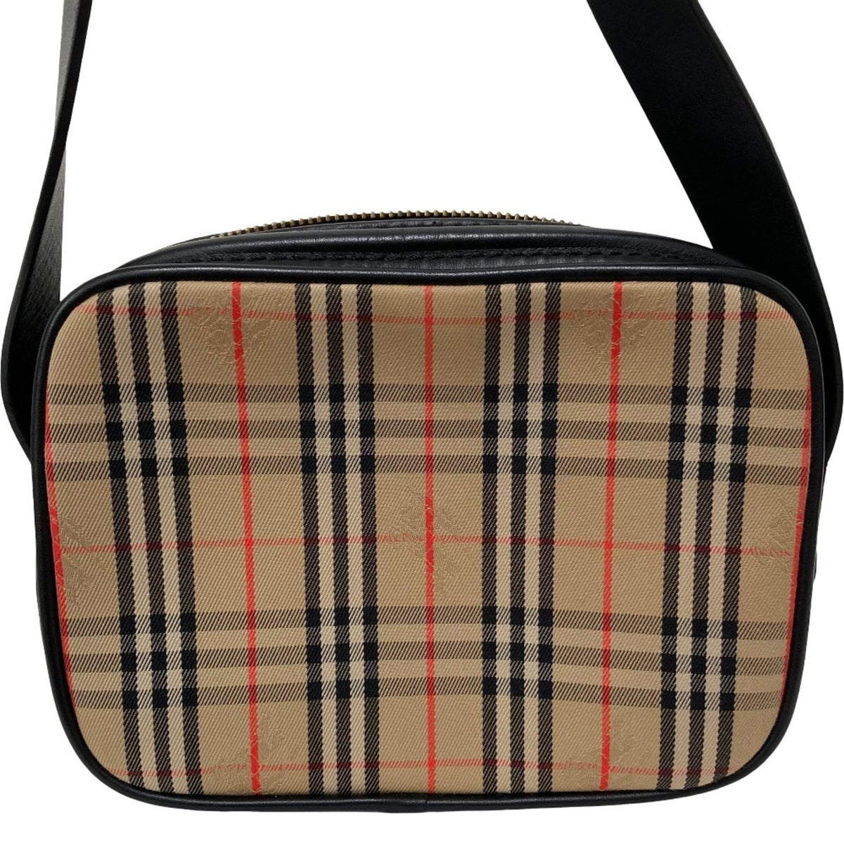 Burberry Beige Black Shoulder Bag (Pre-Owned)