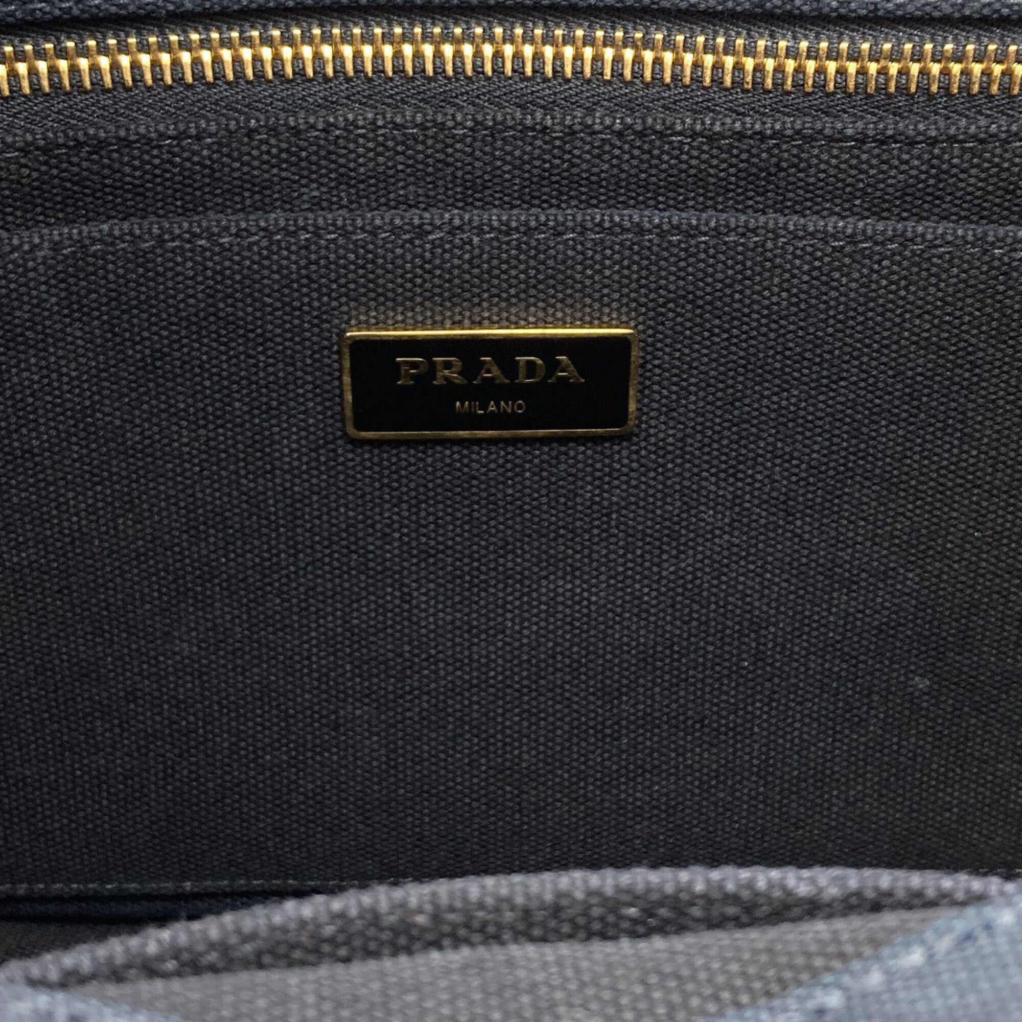 Prada Black Canvas Handbag (Pre-Owned)