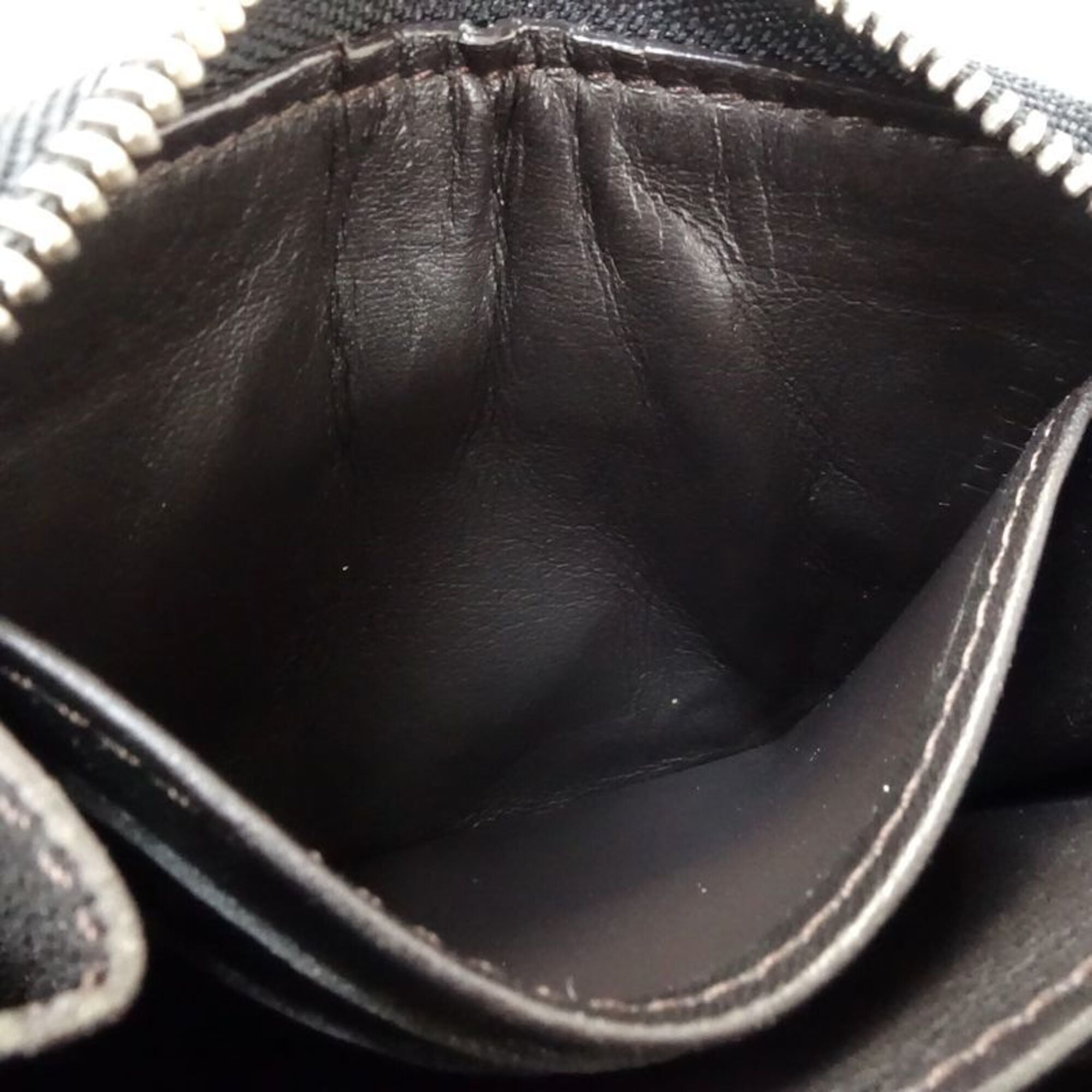 Louis Vuitton Noir Leather Coin Purse/Coin Case (Pre-Owned)