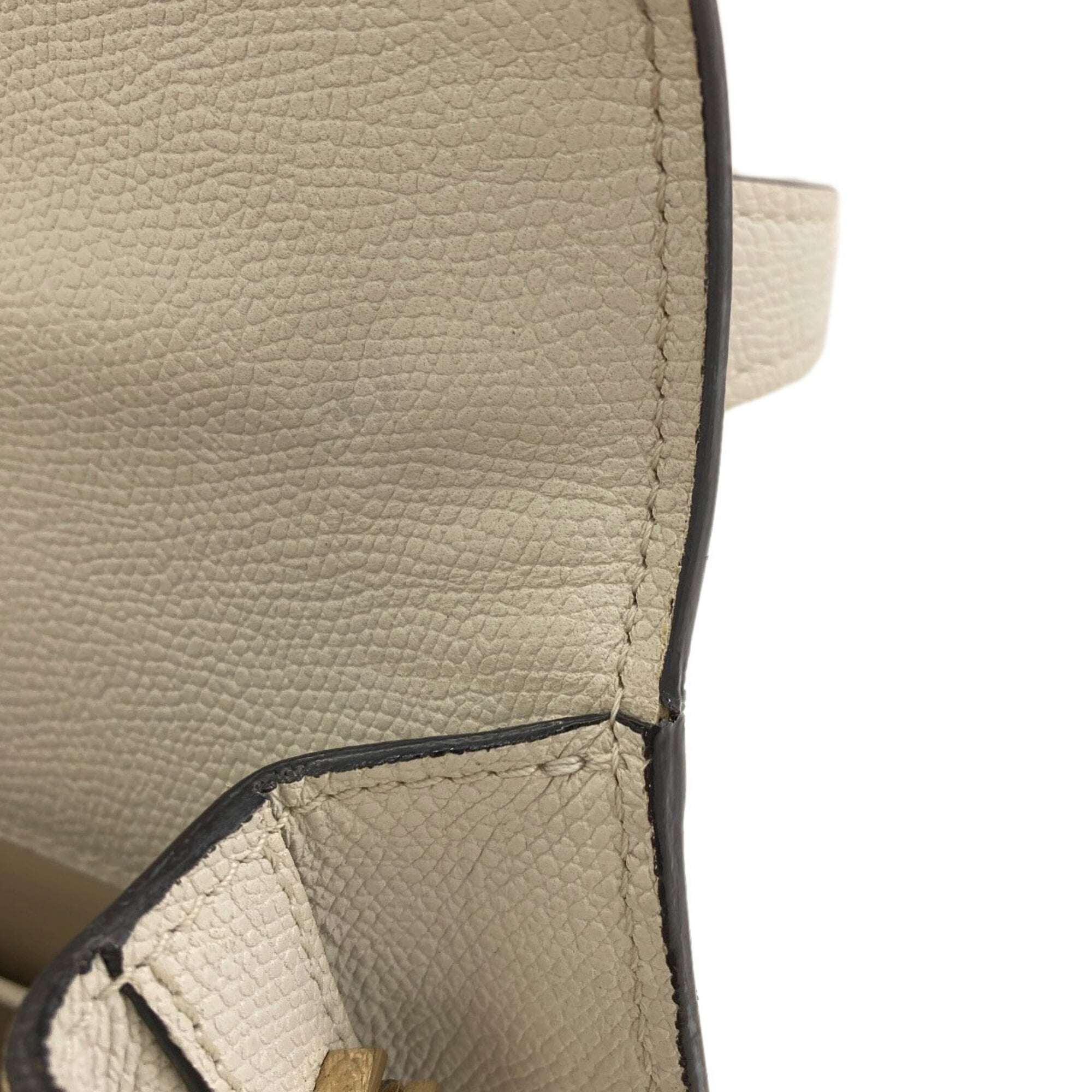 Valextra Light Gray Leather Handbag (Pre-Owned)