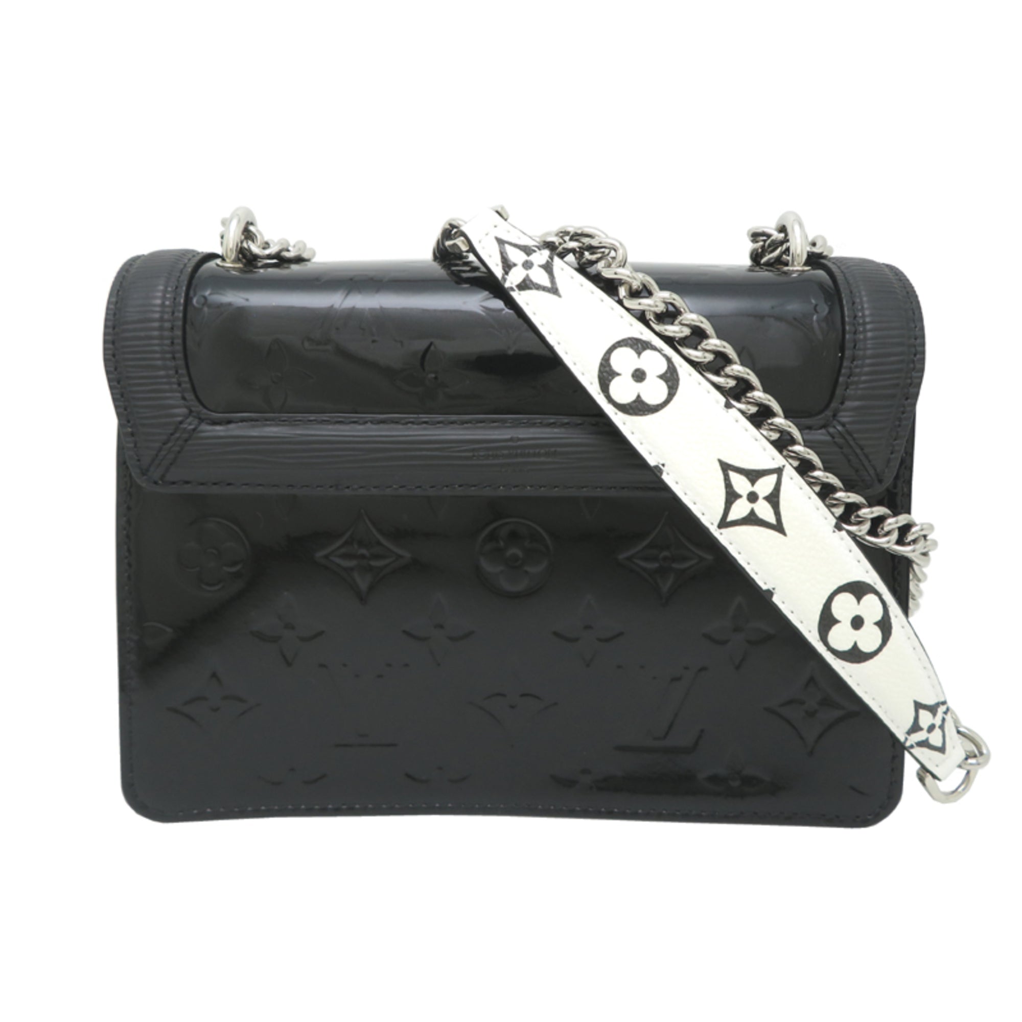 Louis Vuitton Black White Vernis Epi Leather Shoulder Bag (Pre-Owned)