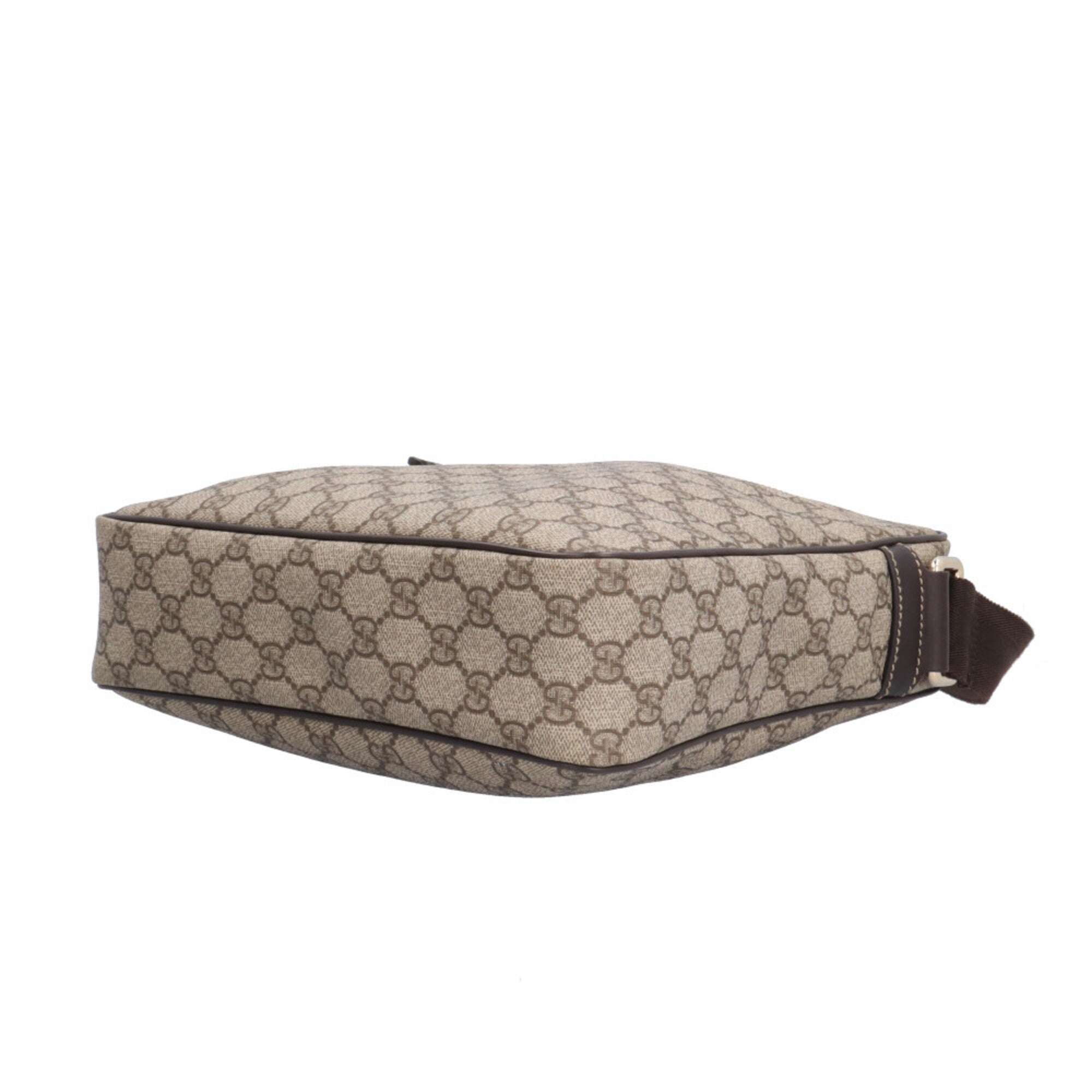 Gucci Beige Brown Gg Supreme Canvas Messenger Bag Shoulder Bag (Pre-Owned)