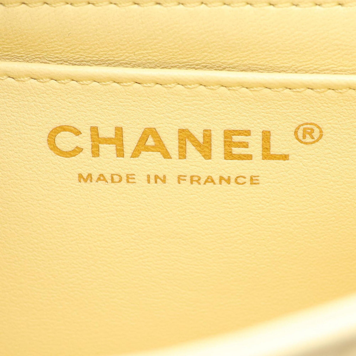 Chanel Yellow Leather Handbag Shoulder Bag (Pre-Owned)