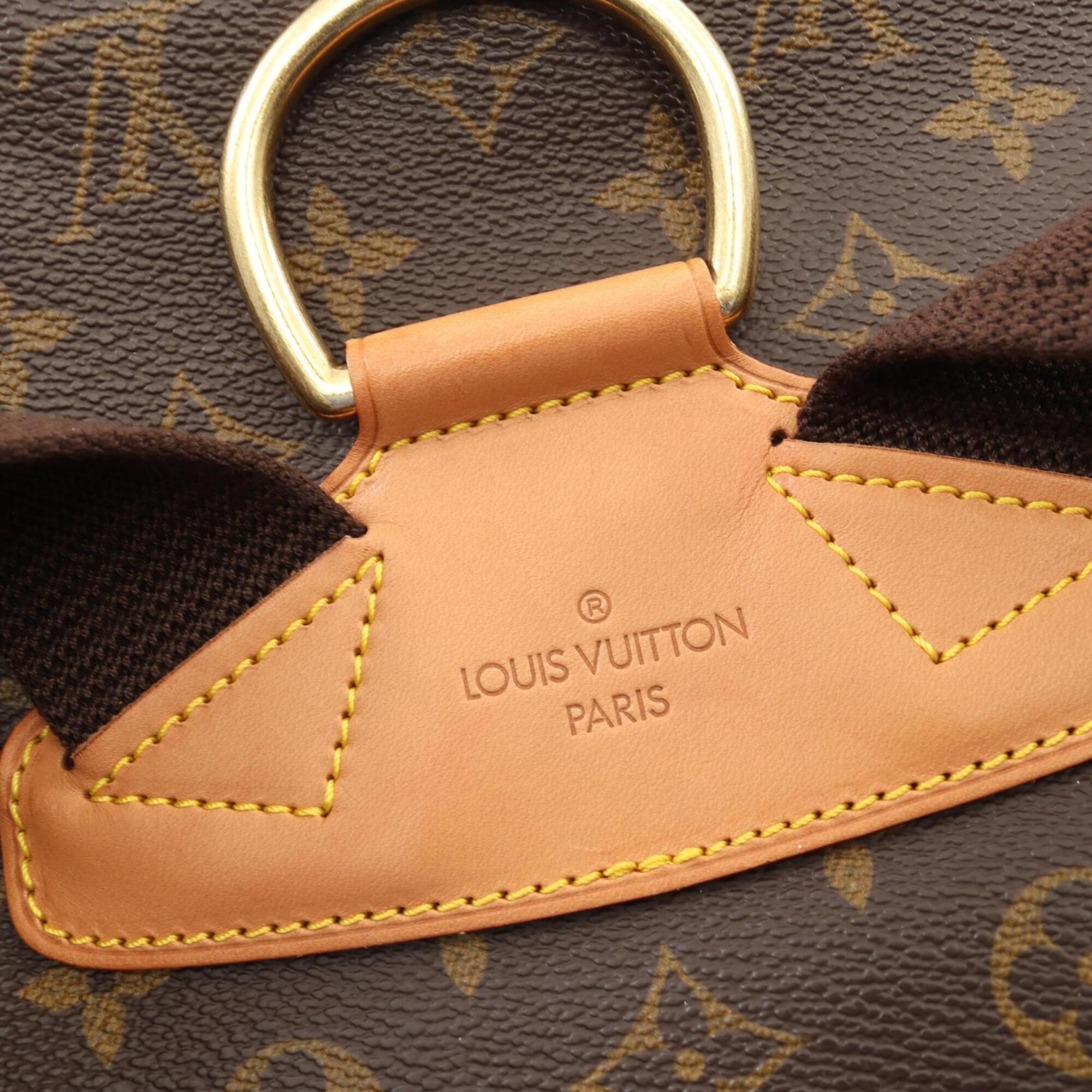 Louis Vuitton Brown Monogram Coated Canvas Leather Backpack (Pre-Owned)