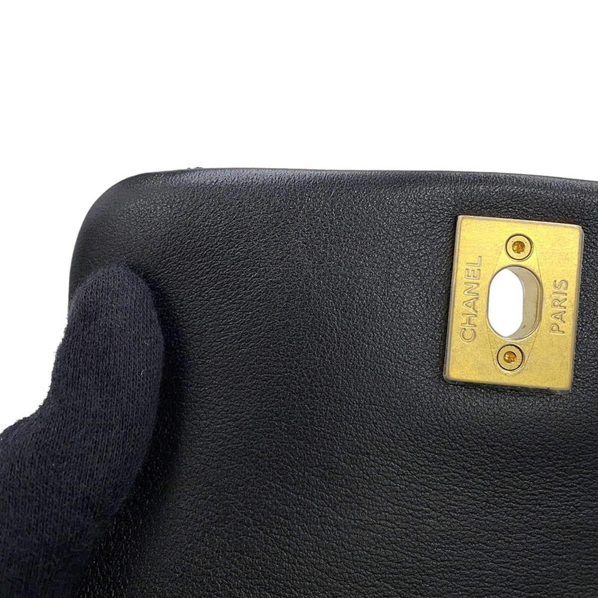 Chanel Black Leather Backpack Handbag (Pre-Owned)