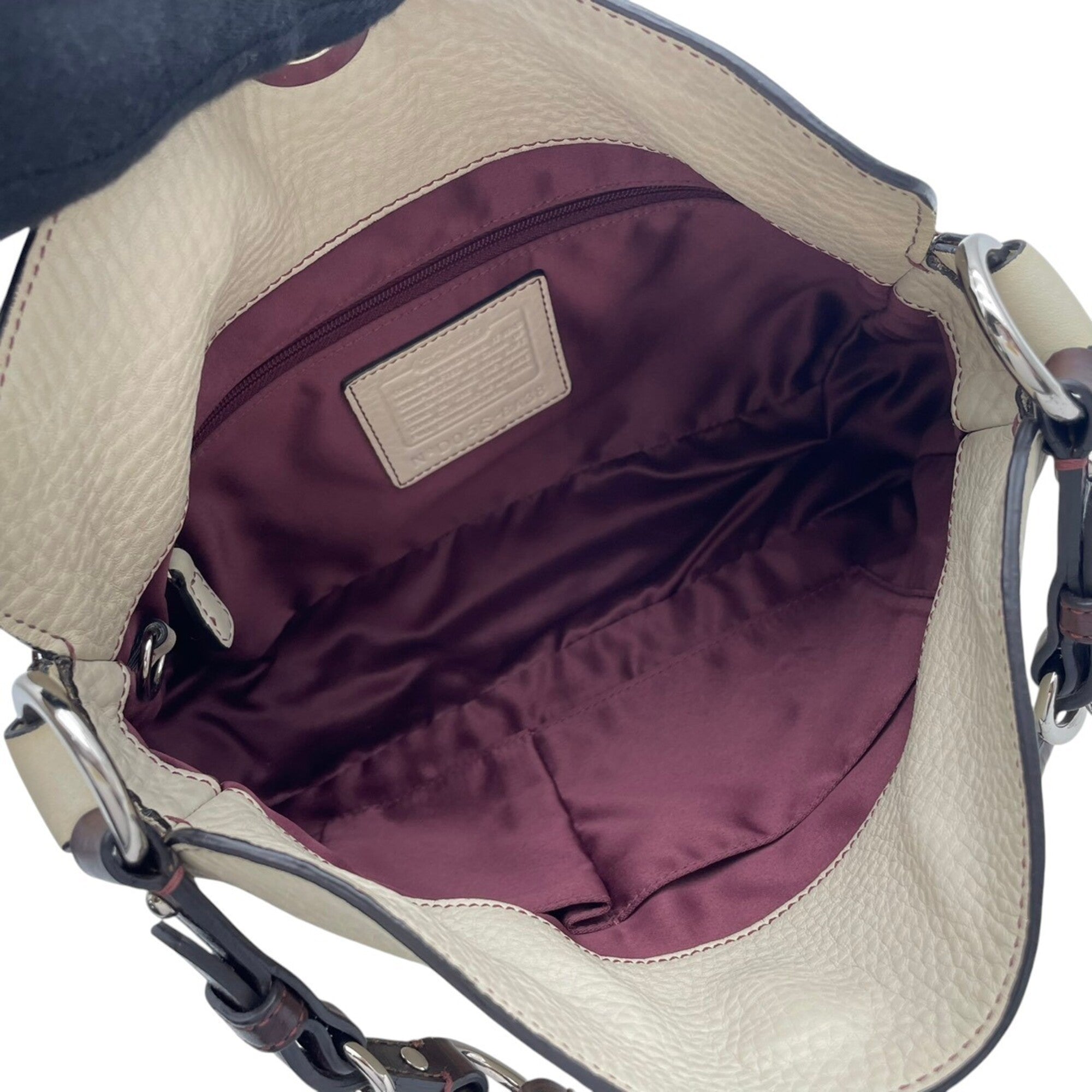 Coach Ivory Leather Handbag Shoulder Bag (Pre-Owned)